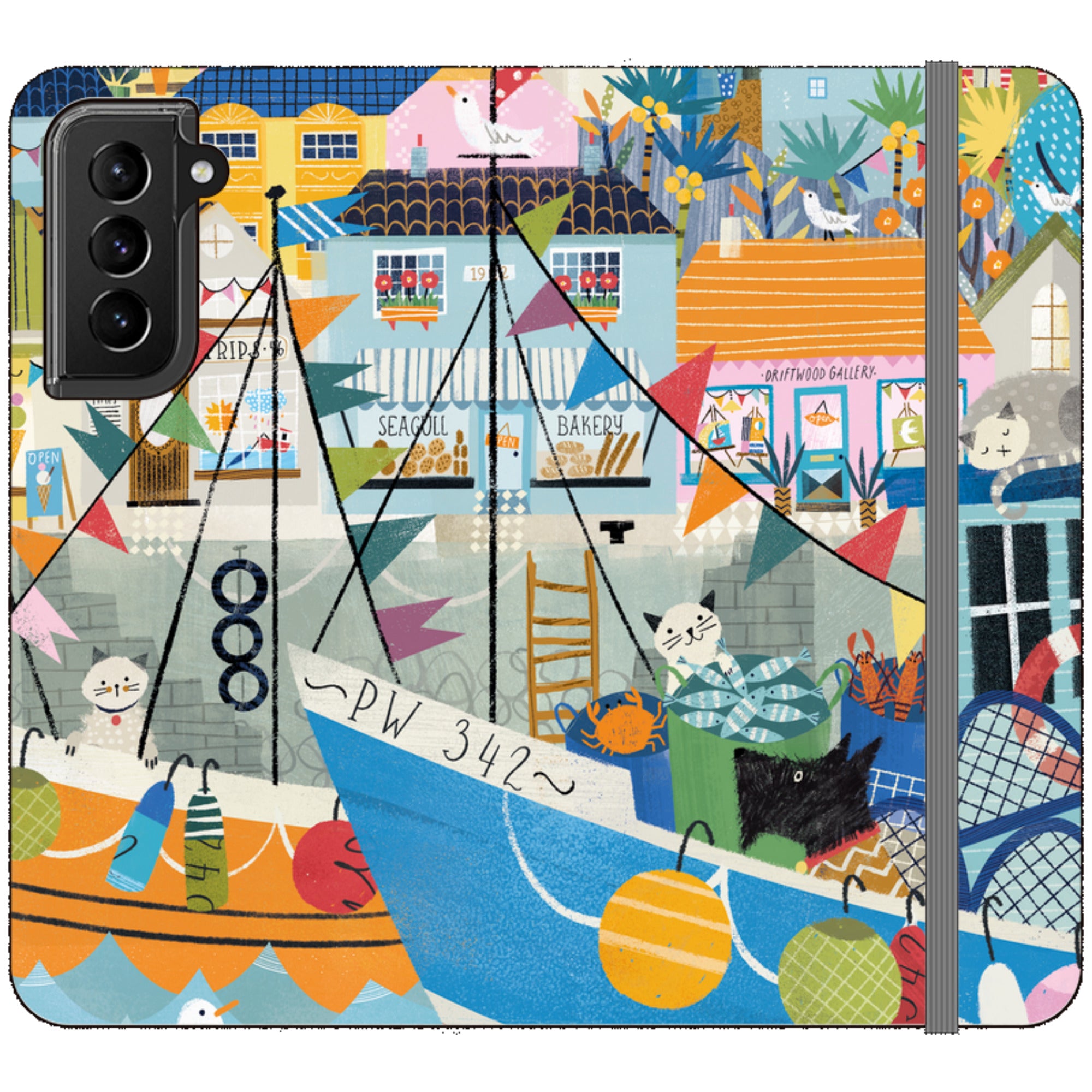 Night Harbour Wallet Case By Ali Brookes