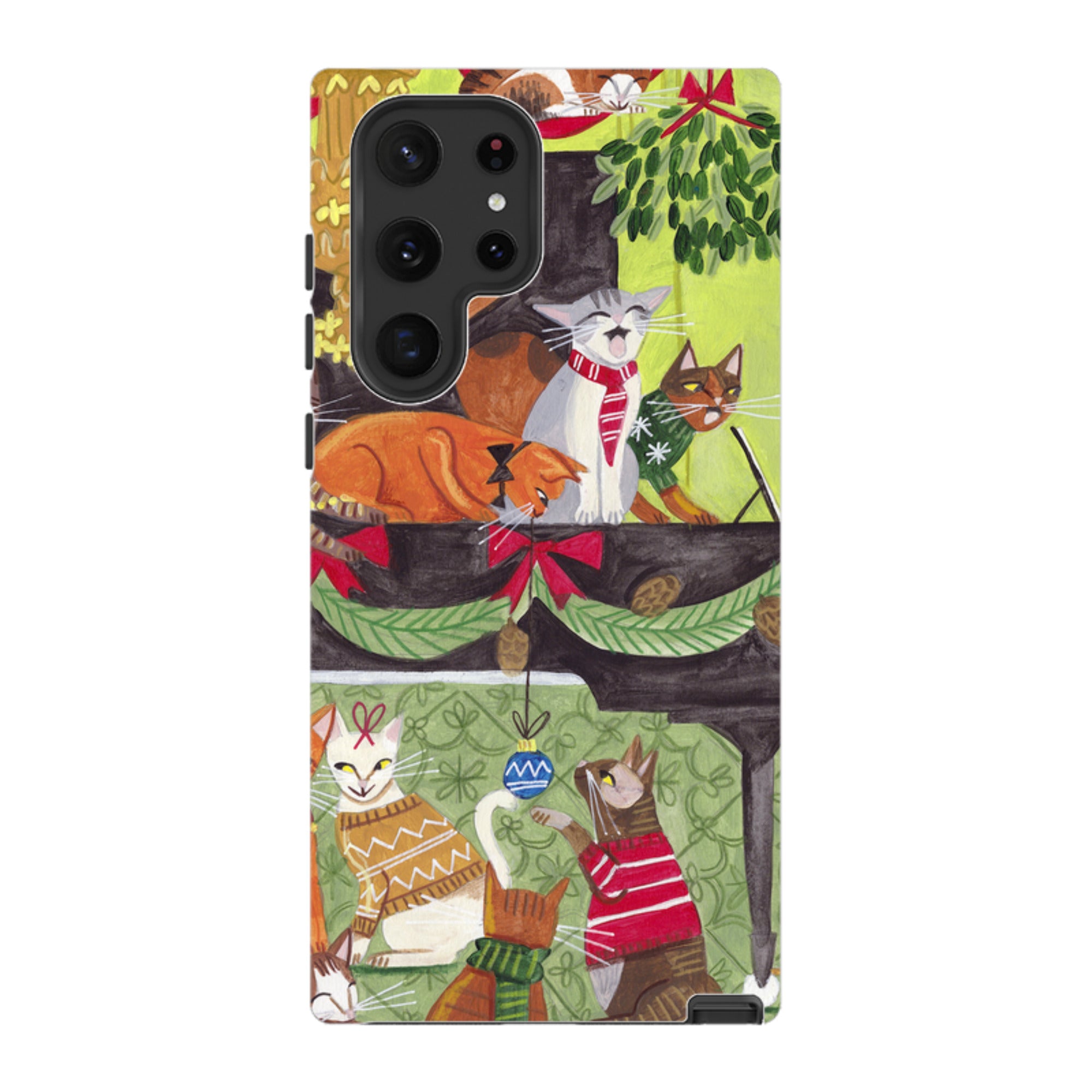 Samsung Tough Case - Christmas cats II By Caroline Bonne Muller