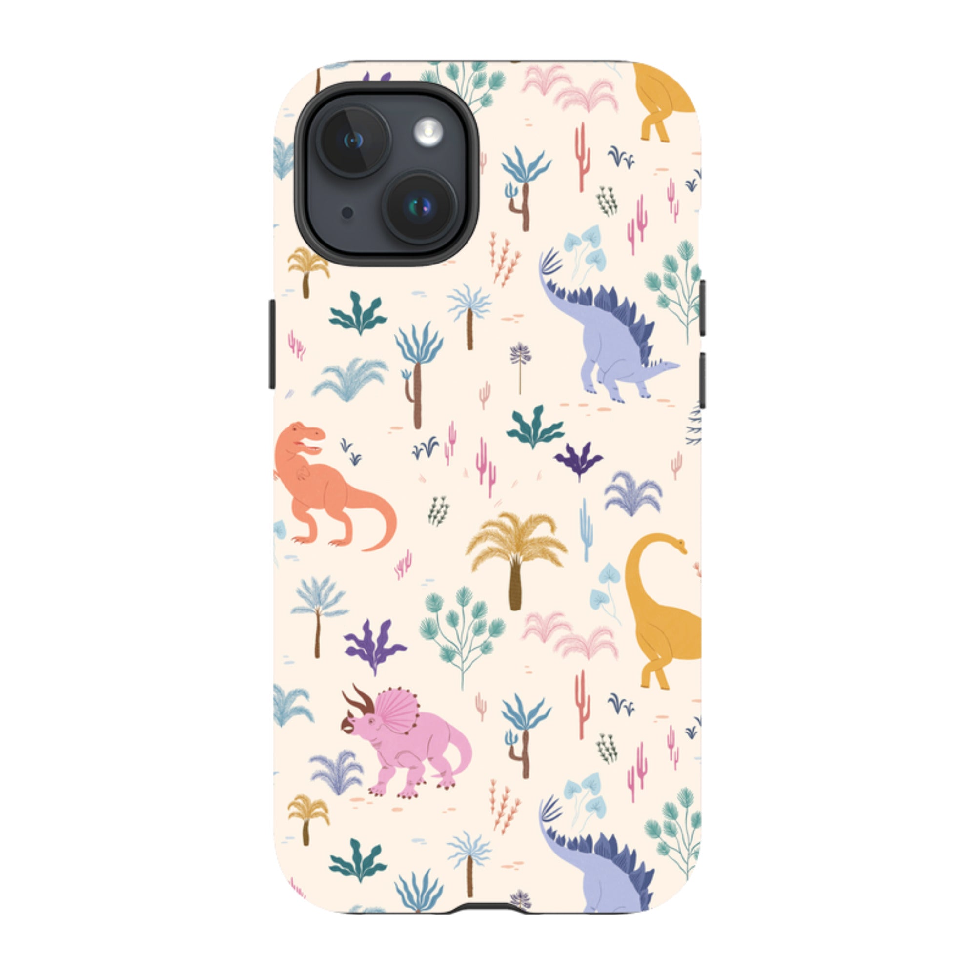iPhone MagSafe Tough Case - Dinosaur Pattern Light By Meghann Rader