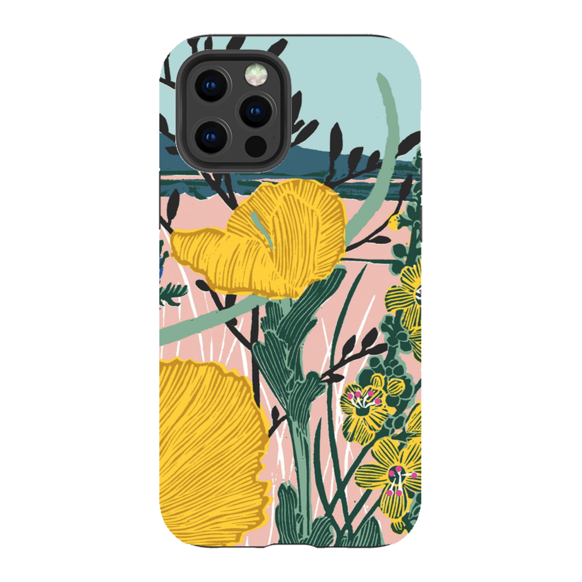 iPhone Tough Case - Yellow Poppies By Kate Heiss