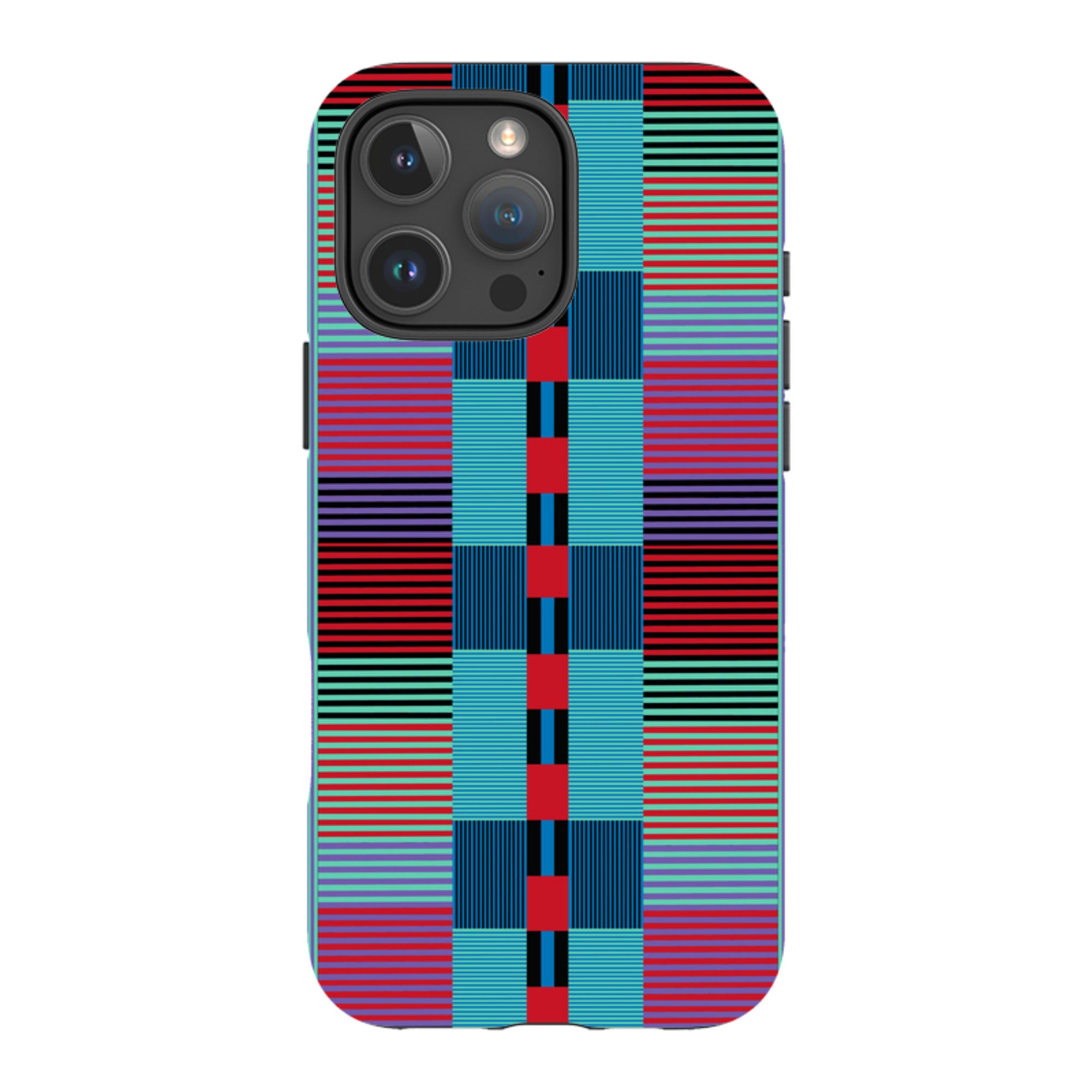 iPhone MagSafe Tough Case - Indian Stripe By Cressida Bell
