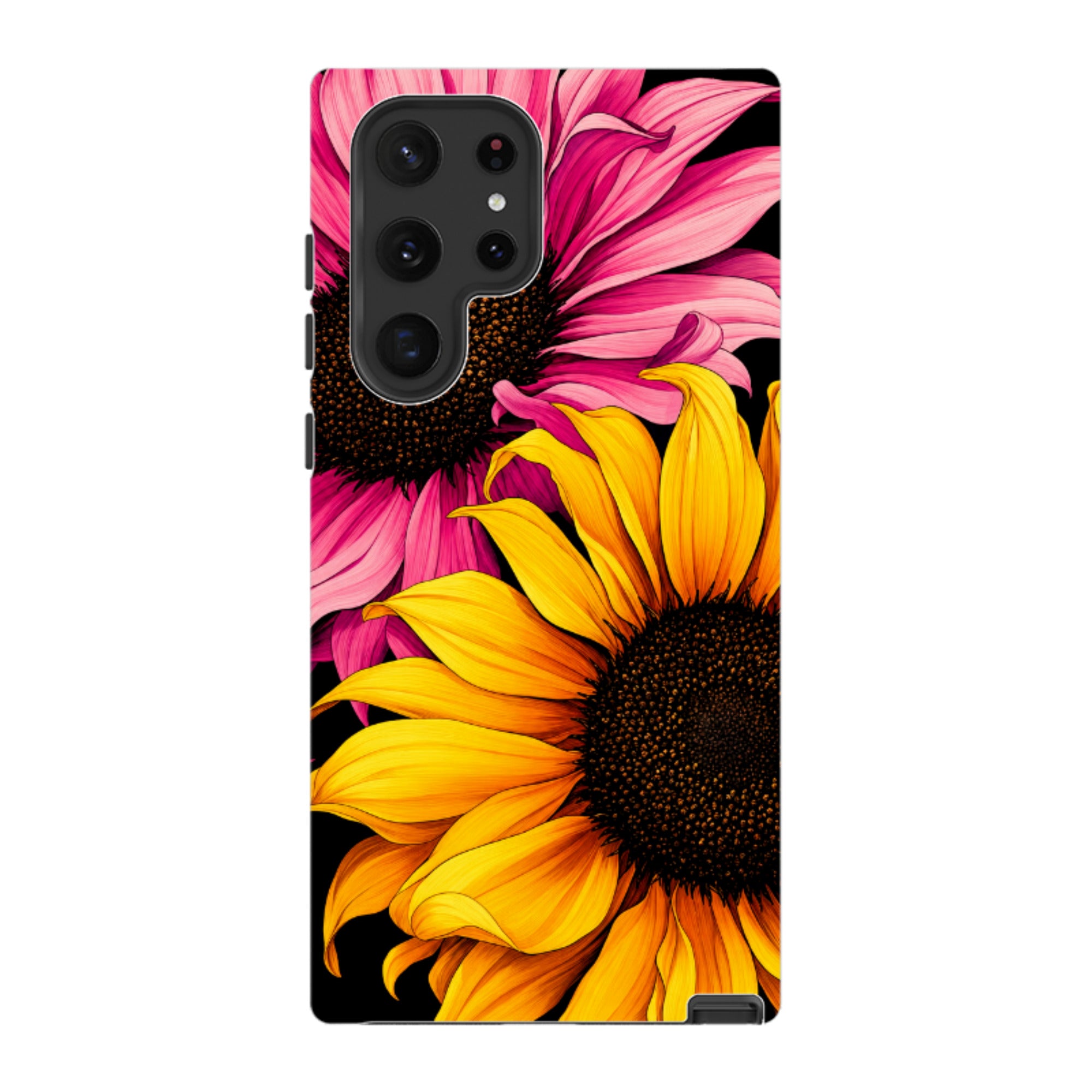 Samsung Tough Case - Yellow & Pink Sunflower