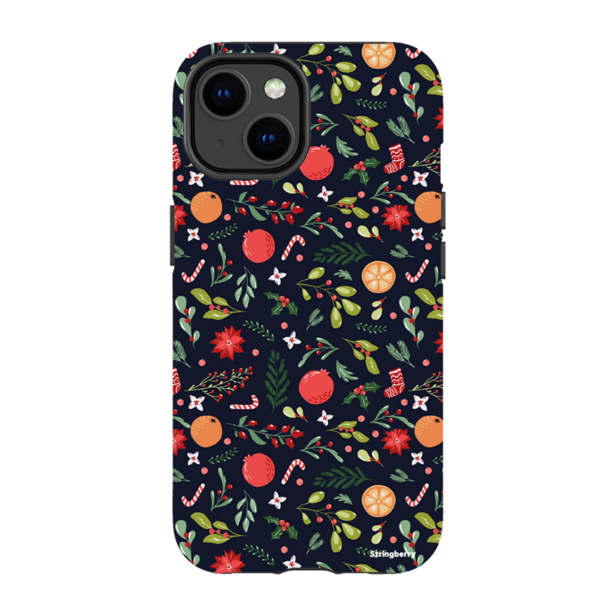 iPhone Tough Case - Oranges and Candy Canes II