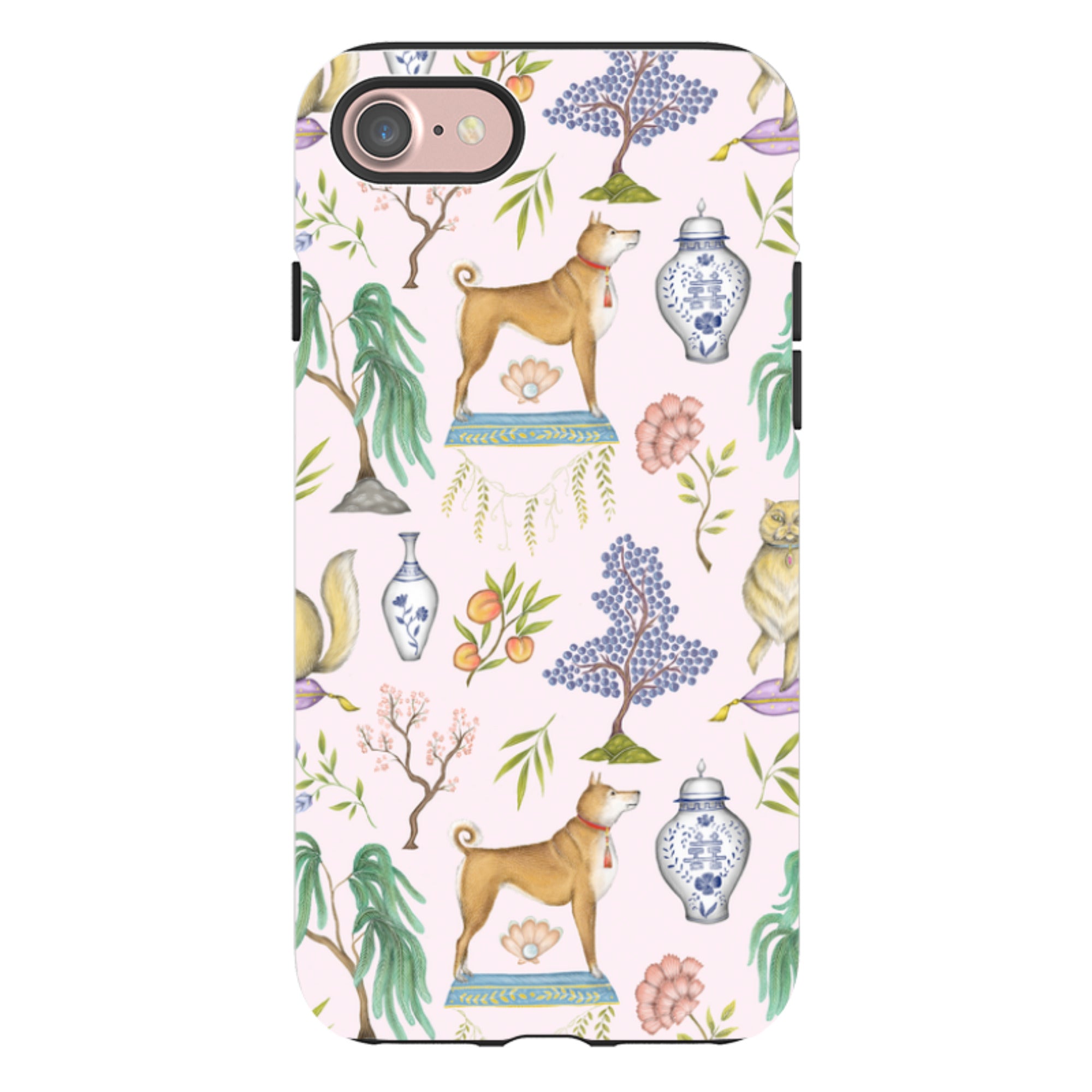 iPhone Tough Case - Chinoiserie Menagerie Pink By Catherine Rowe