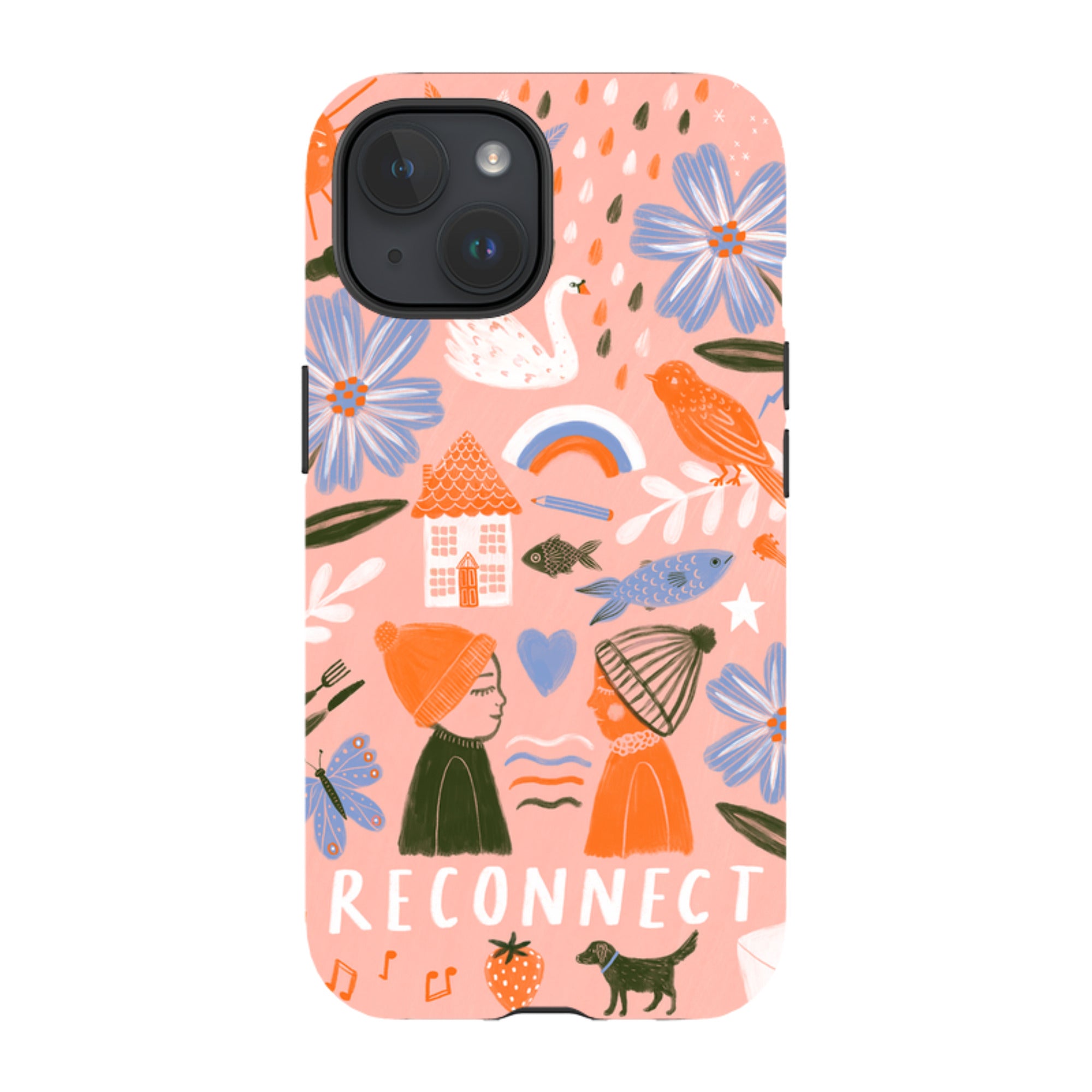 iPhone Tough Case - Reconnect Orange By Lee Foster Wilson