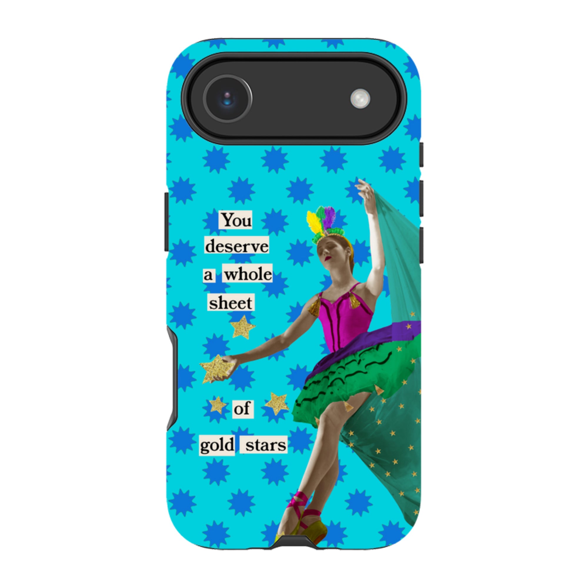 iPhone Tough Case - Gold Stars By Clare Jordan