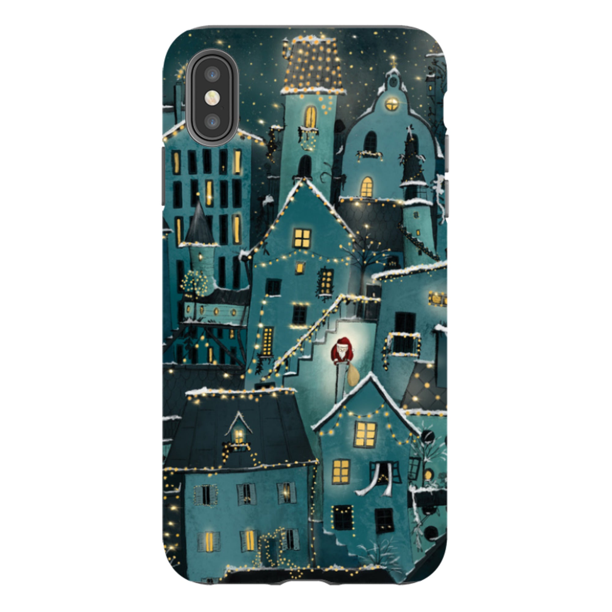 iPhone Tough Case - Citywinkles Blue By Maja Lindberg
