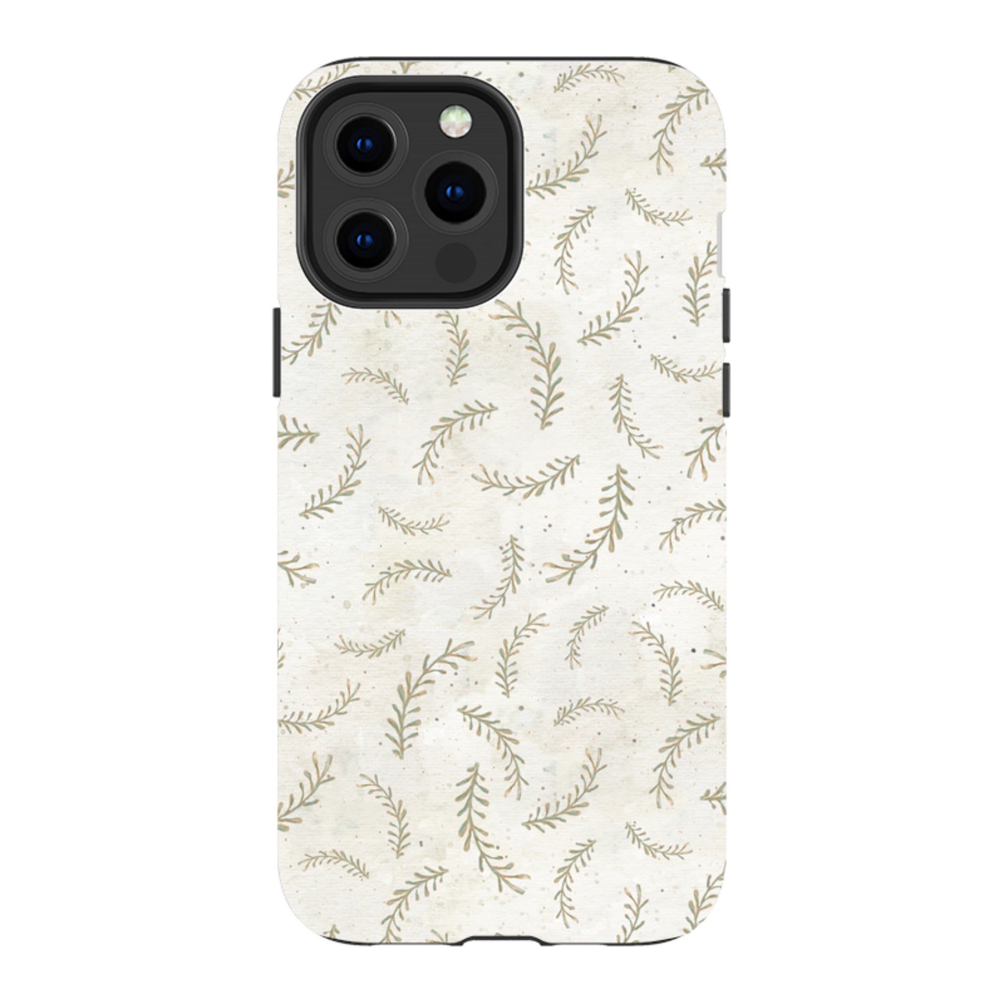 iPhone Tough Case - Feathers Grey By Katherine Quinn
