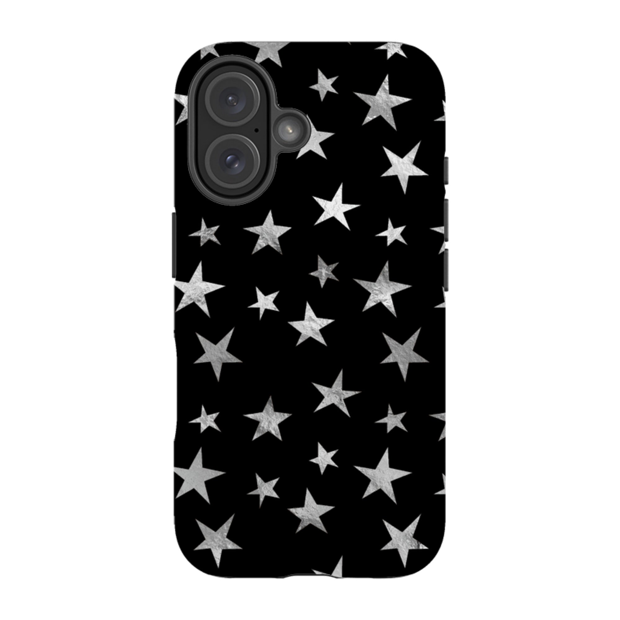 iPhone Tough Case - Black and Silver Stars