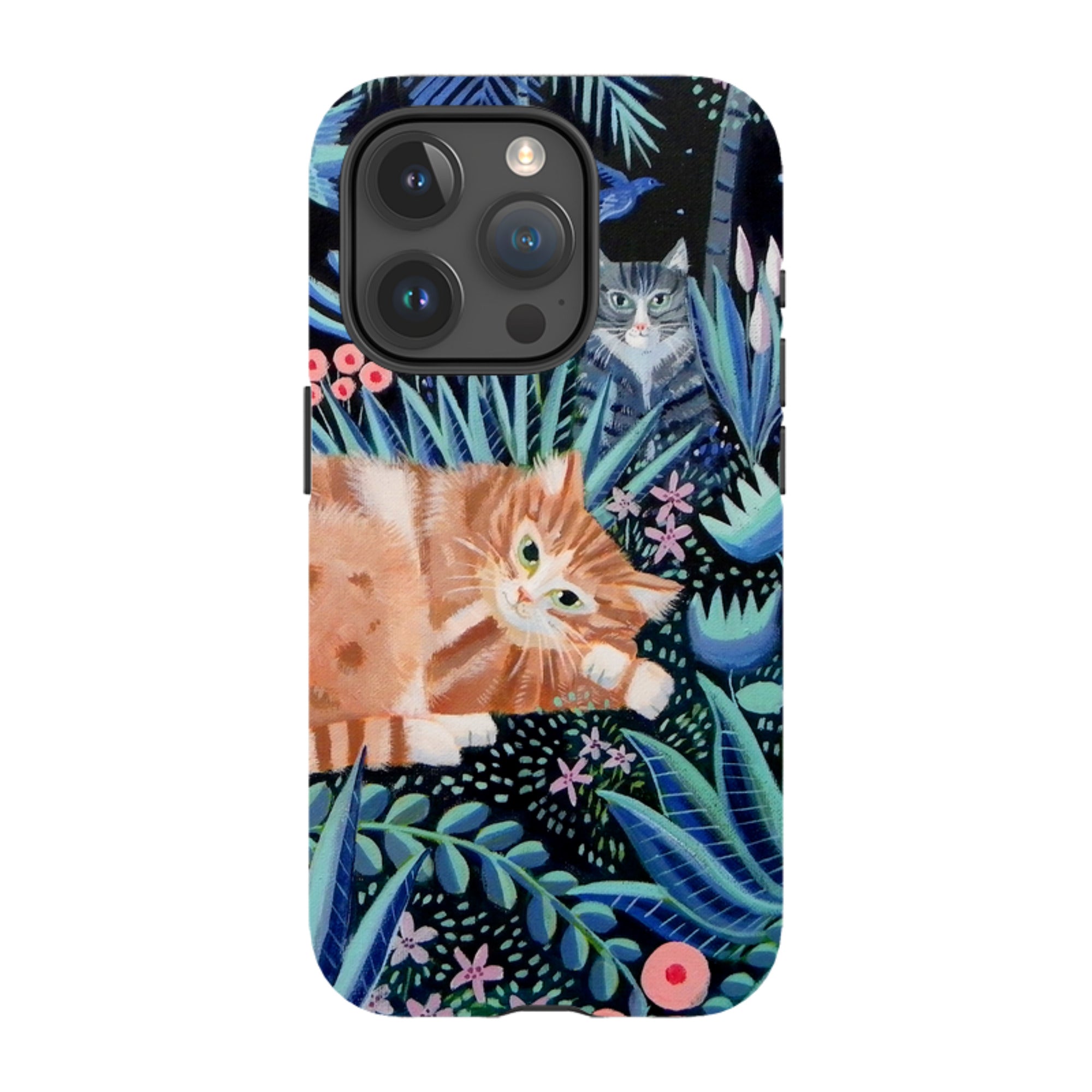 iPhone Tough Case - Night Cats By Mary Stubberfield