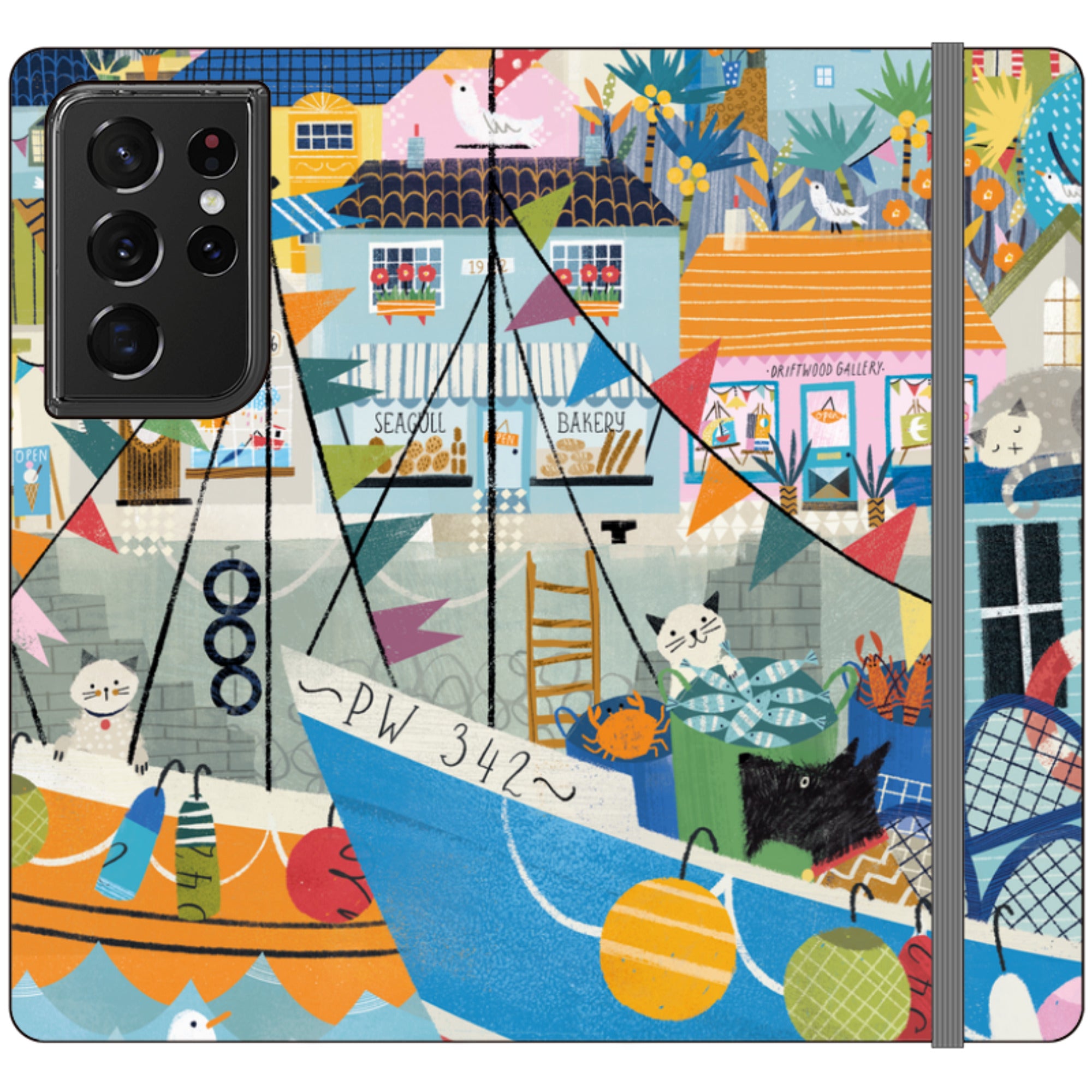Night Harbour Wallet Case By Ali Brookes