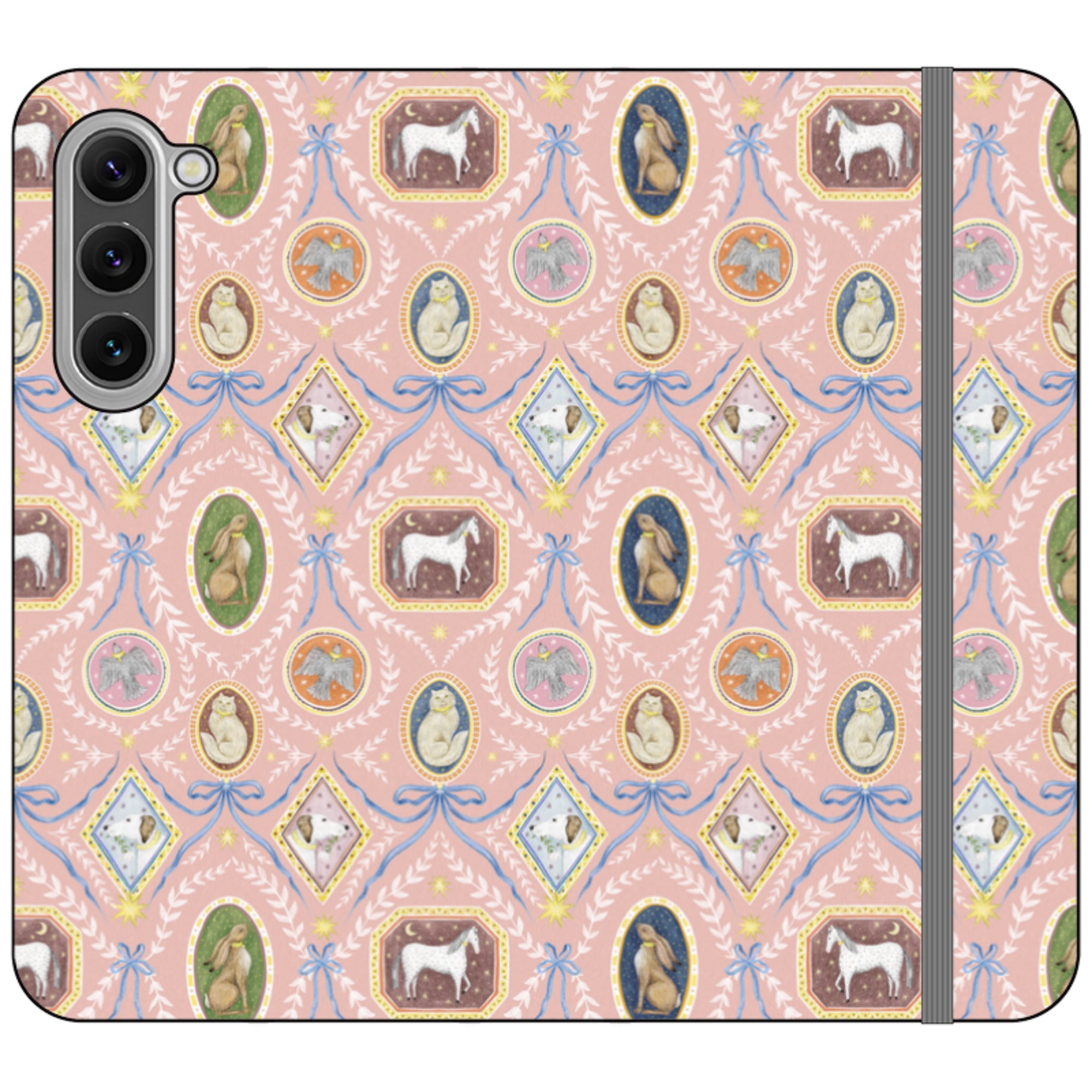 Charleston Peach Pink Wallet Case By Catherine Rowe