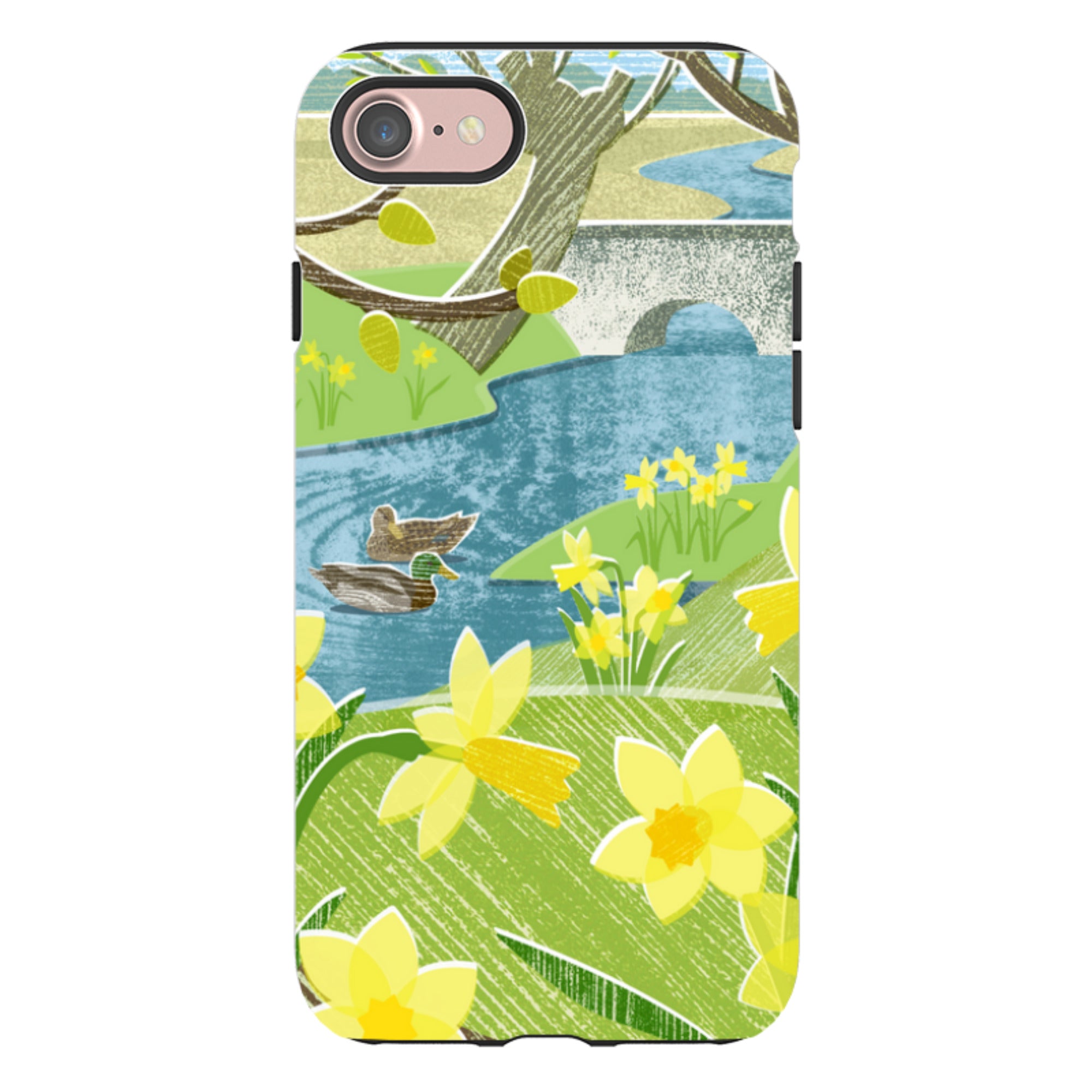 iPhone Tough Case - Daffs And Ducks By Liane Payne