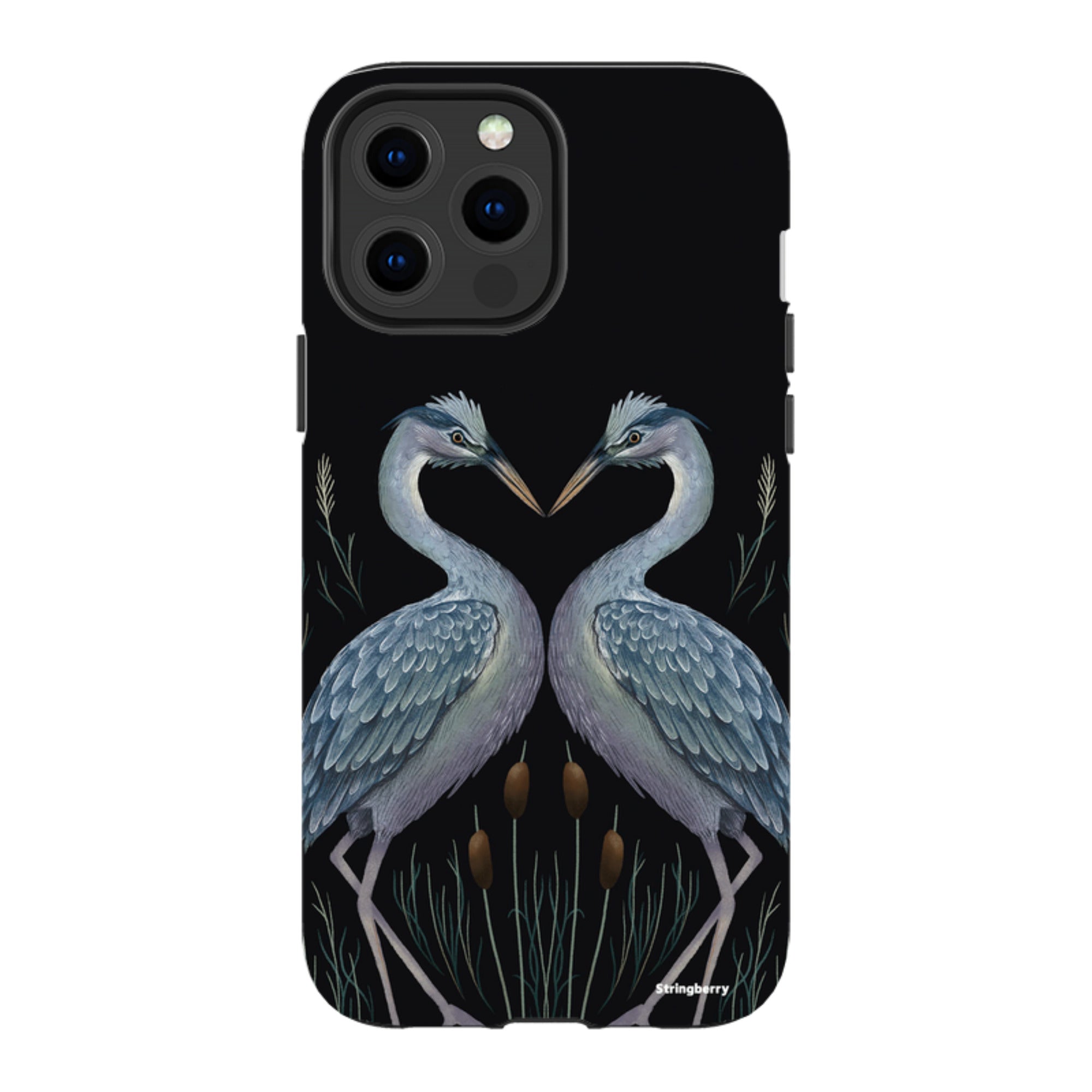 iPhone MagSafe Tough Case - Heron Pair By Anna Stead