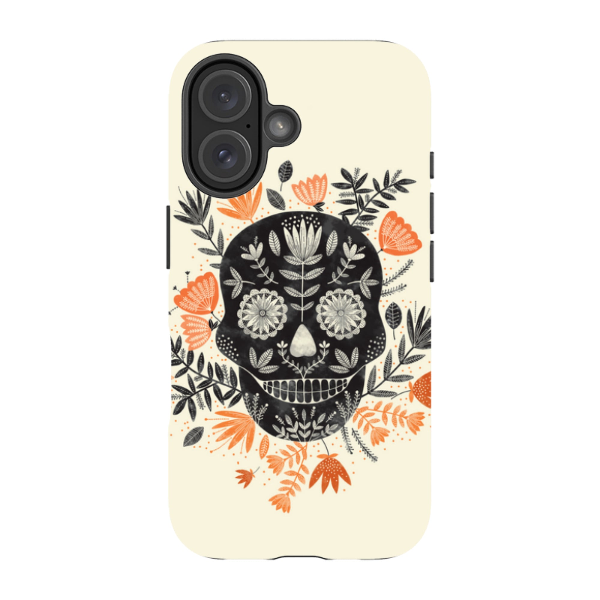 iPhone MagSafe Tough Case -  Sugar Skull Cream By Jade Mosinski