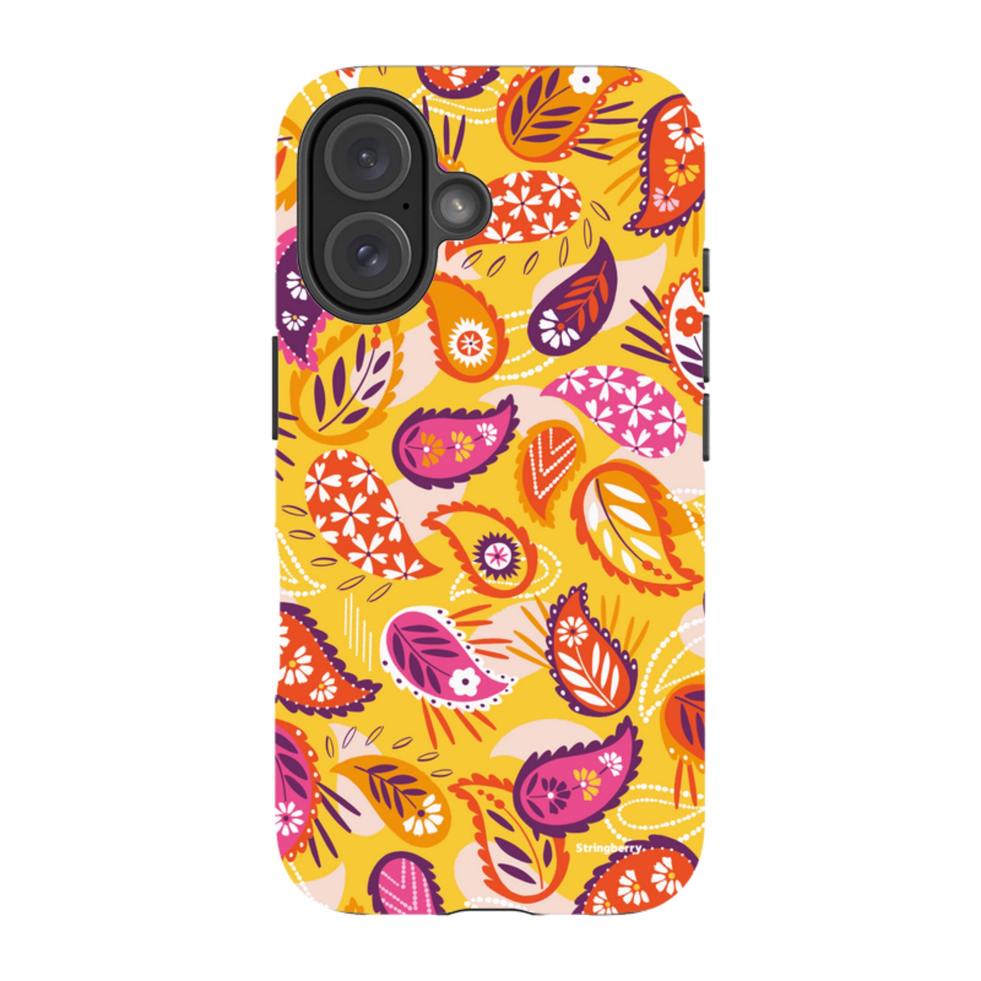 iPhone Tough Case - Paisley Yellow By Ali Brookes