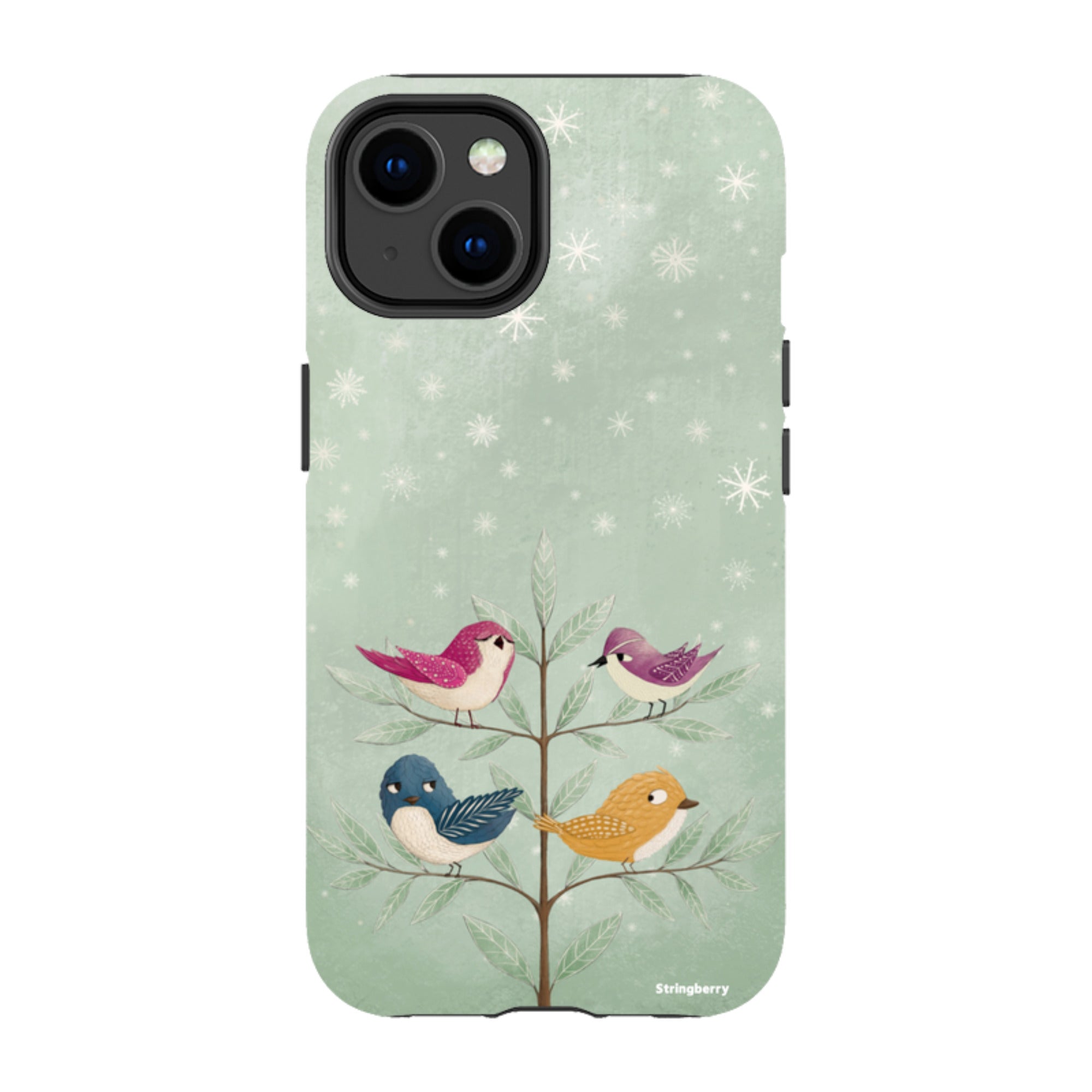 iPhone MagSafe Tough Case - Garden Birds Aqua By Maja Lindberg