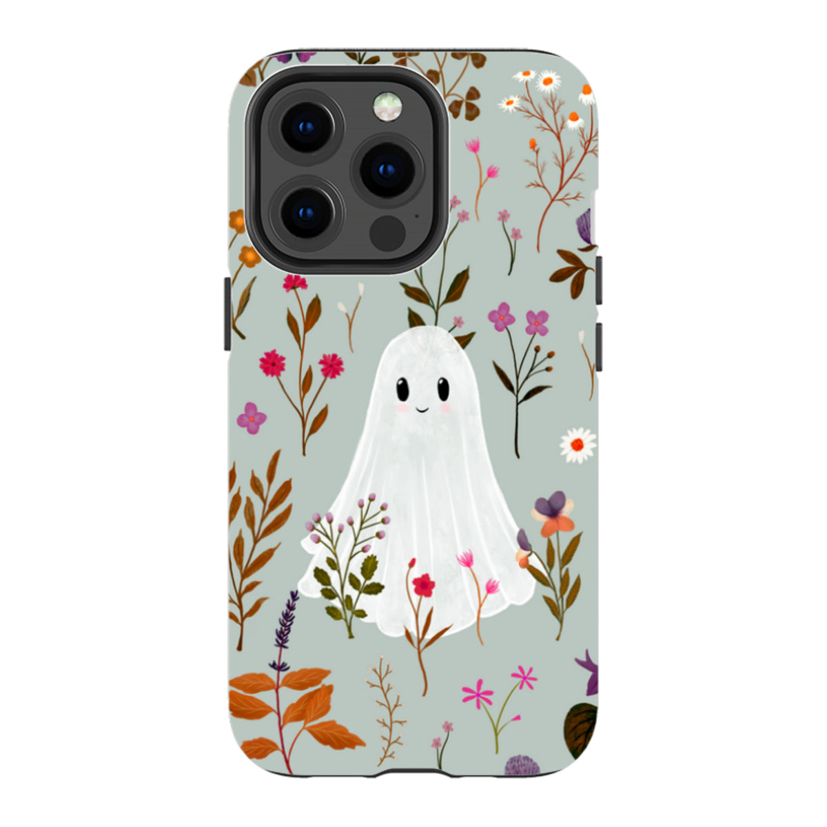 iPhone Tough Case - Ghost in the Garden - Dusty Gourd Multi By Katherine Quinn