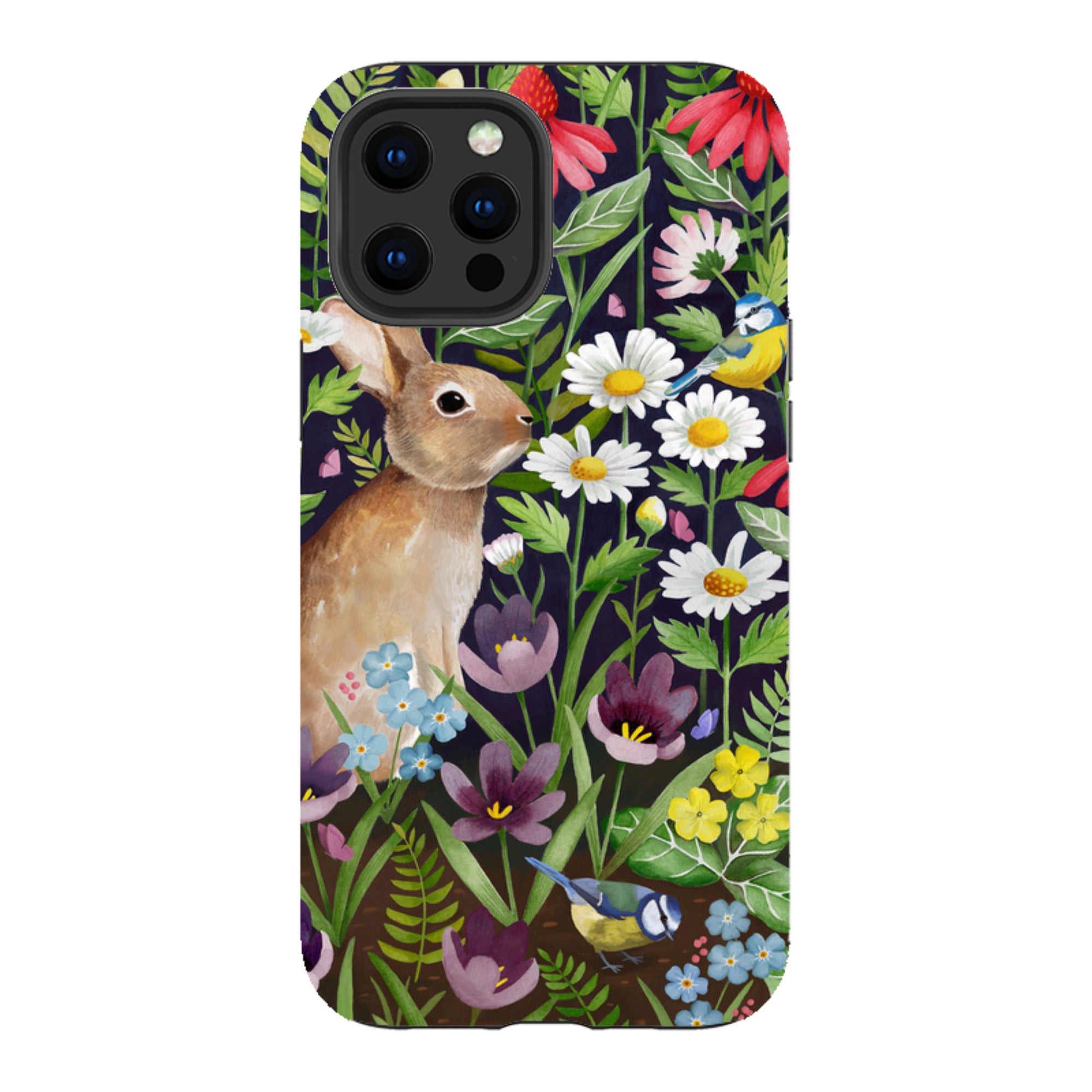 iPhone Tough Case - Rabbit And Wildflowers By Bex Parkin