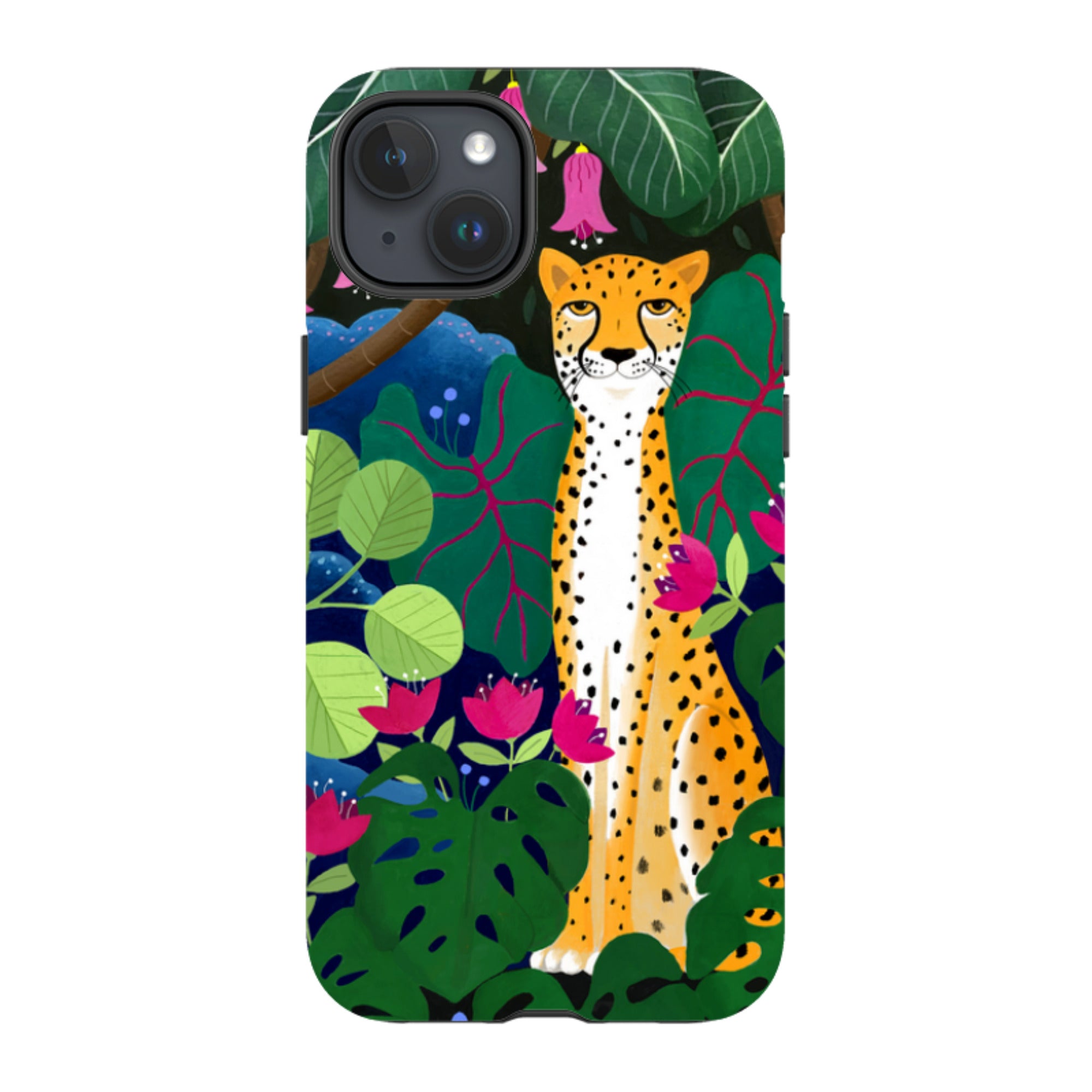 iPhone Tough Case - Cheetah And Monstera By Bex Parkin