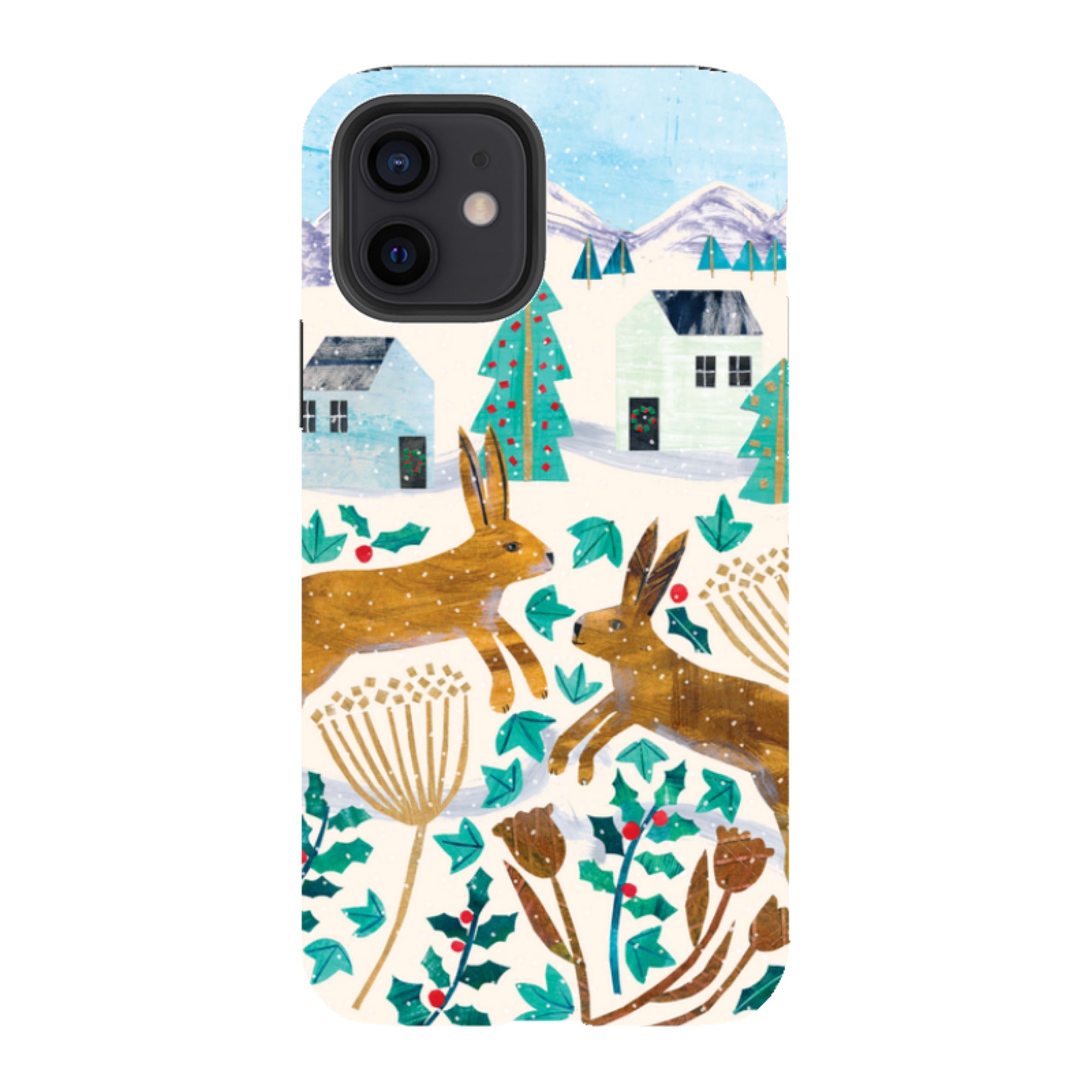 iPhone Tough Case - Xmas Hare By Tracey English