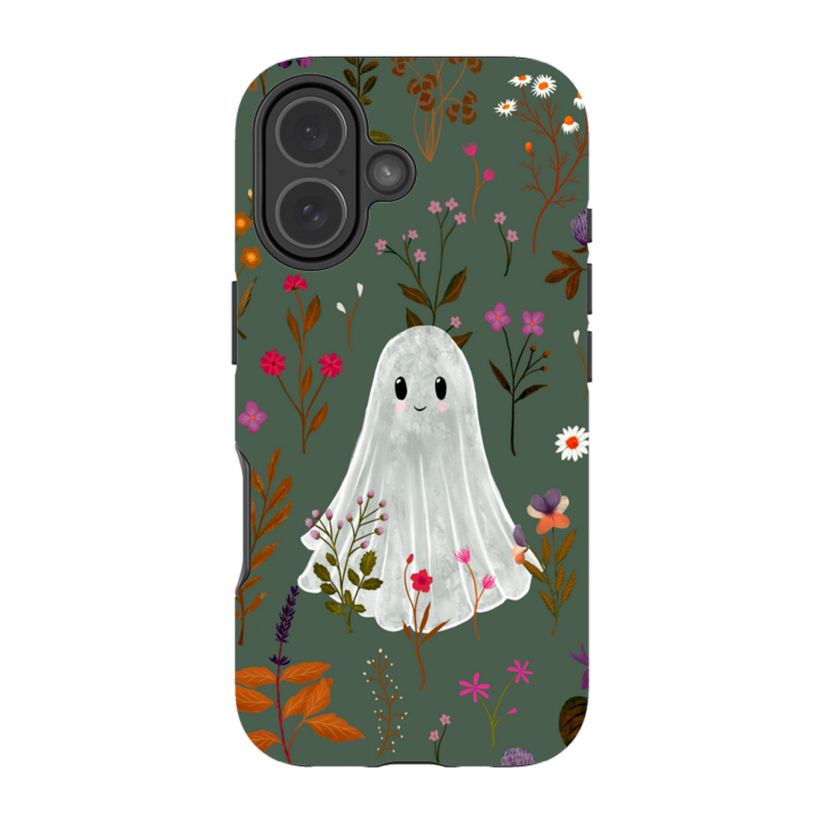 iPhone Tough Case - Ghost in the Garden - Pine Multi By Katherine Quinn