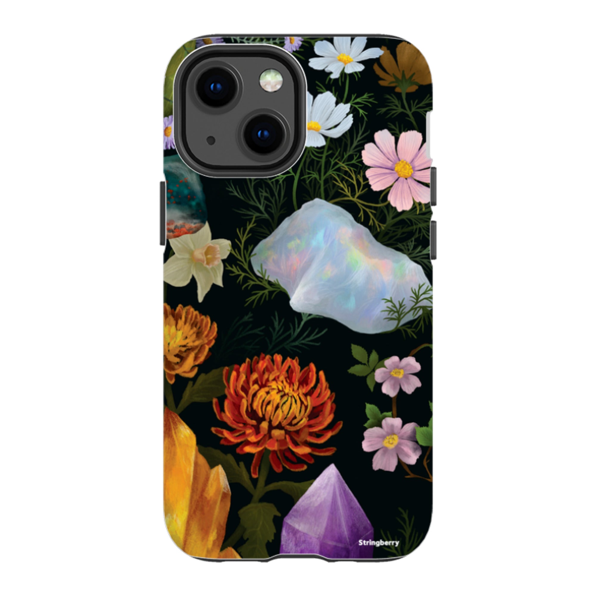 iPhone Tough Case - Crystal Flowers By Anna Stead