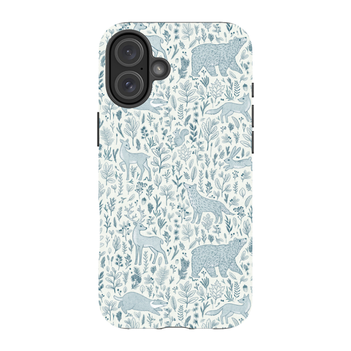 iPhone Tough Case - Forest animals navy By Katherine Quinn