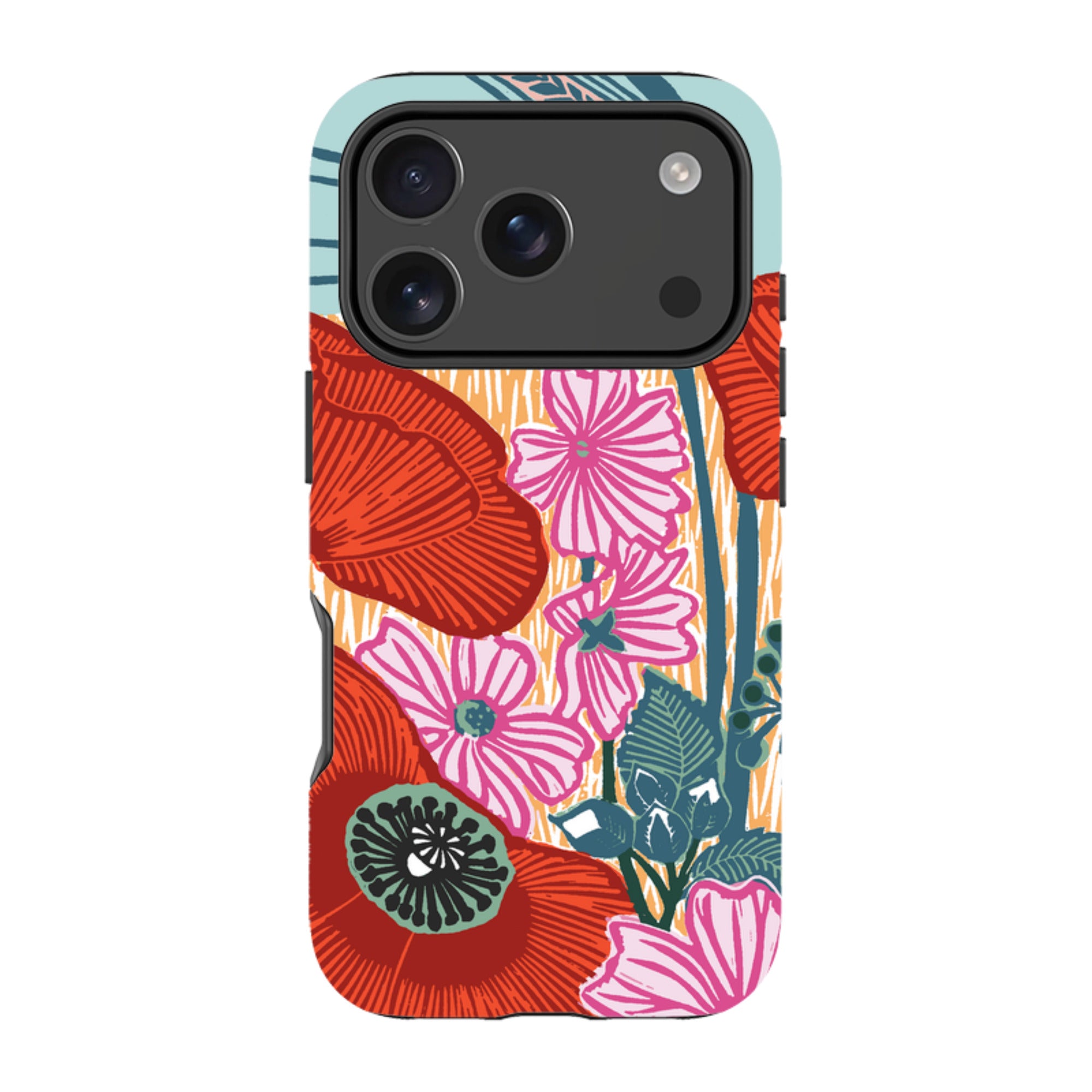 iPhone Tough Case - Wild Poppies By Kate Heiss