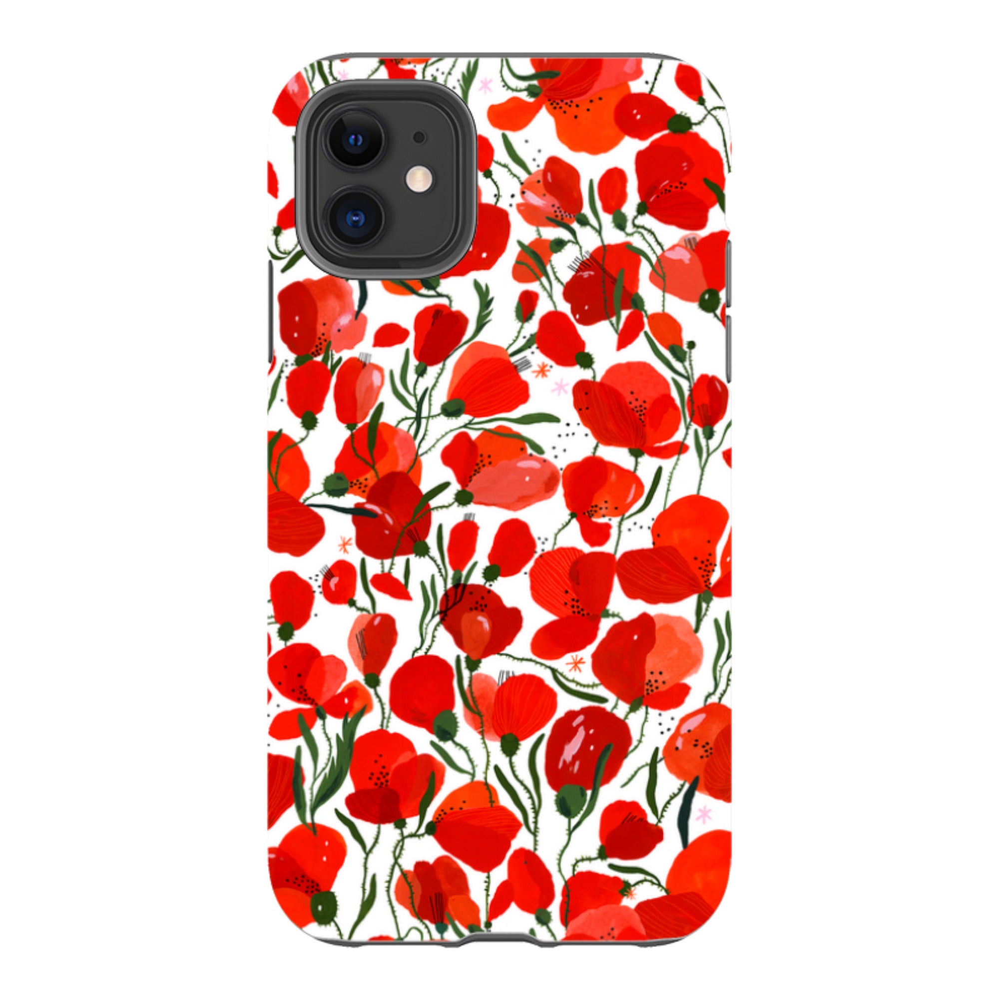 iPhone Tough Case - Poppies Pattern By Madalina Andronic