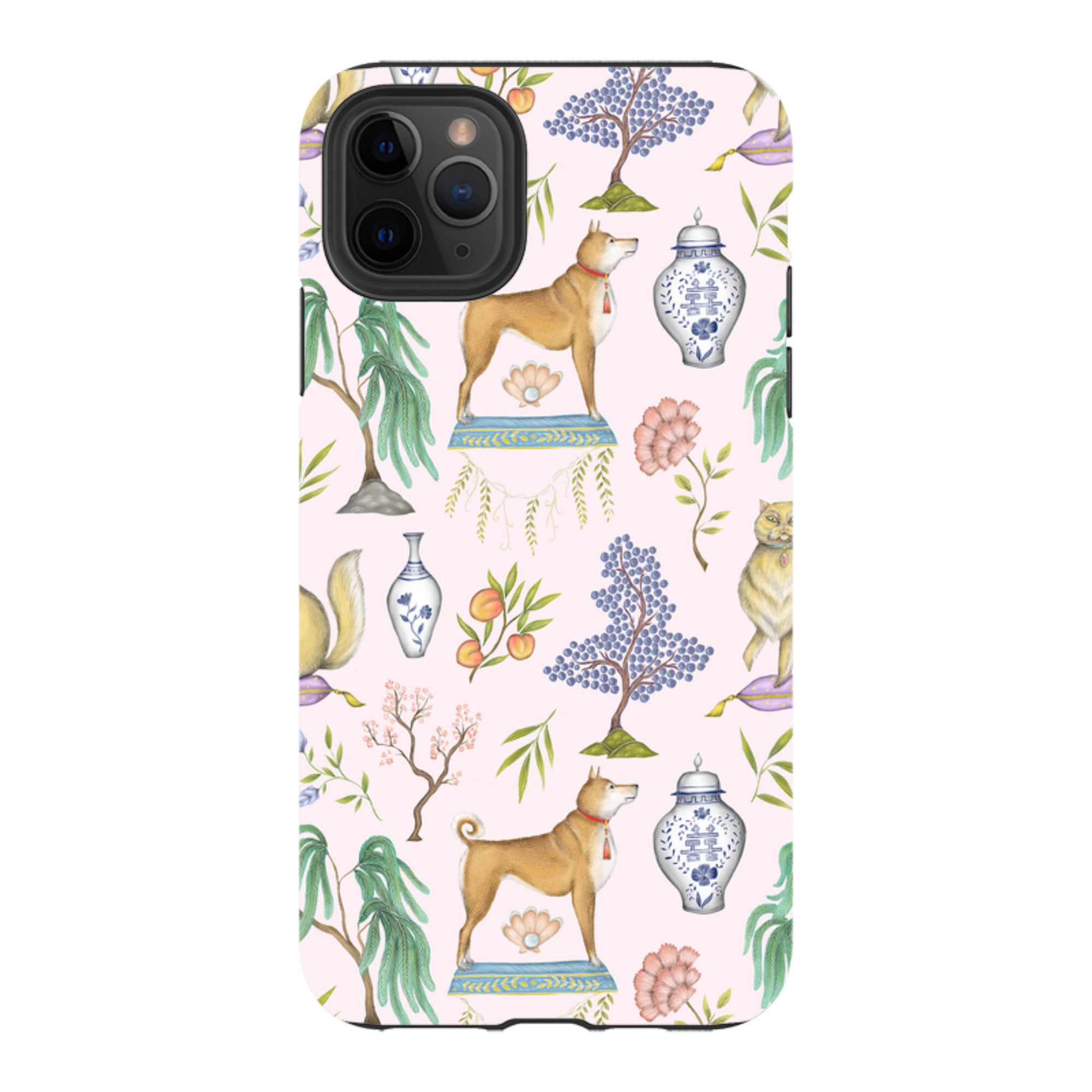 iPhone Tough Case - Chinoiserie Menagerie Pink By Catherine Rowe