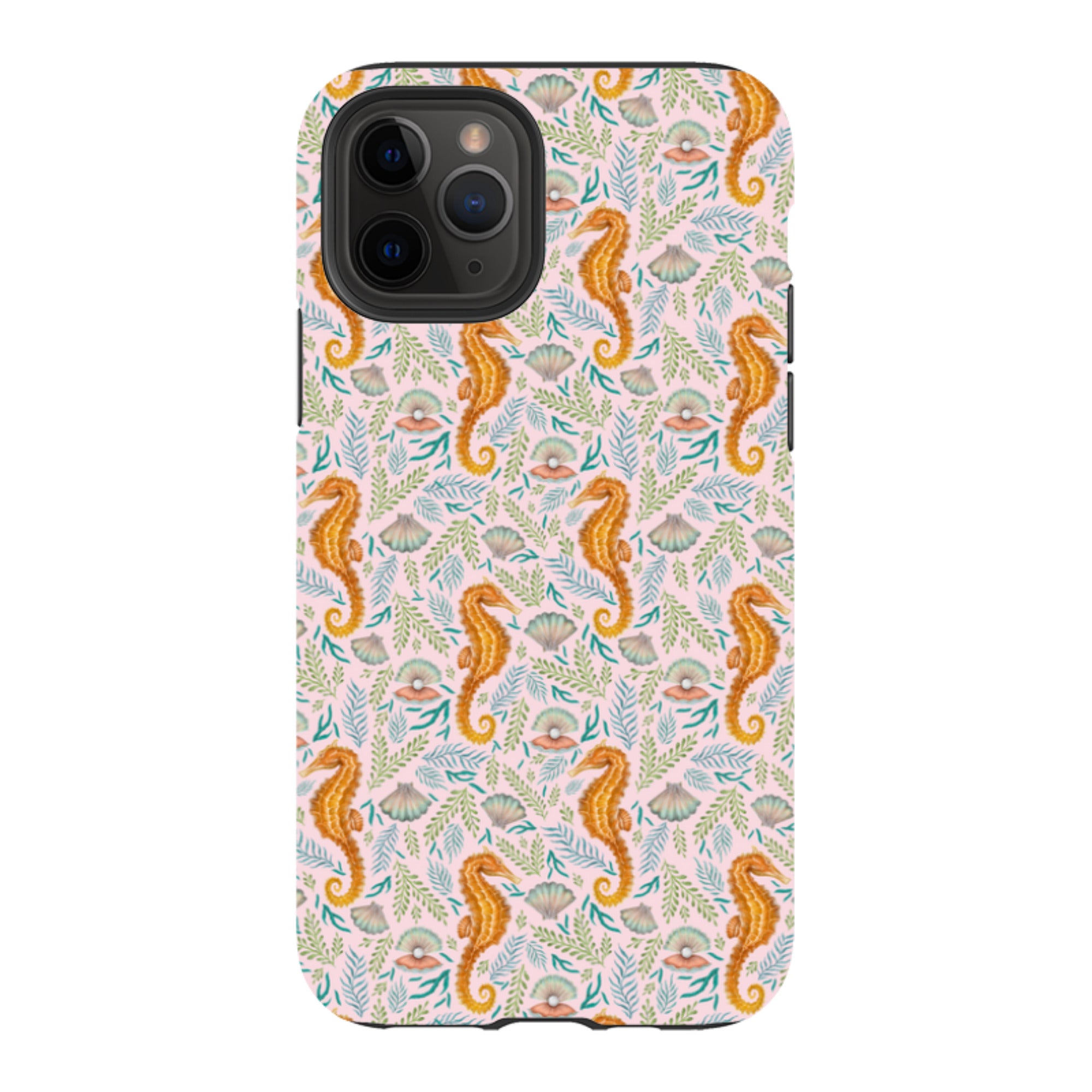 iPhone Tough Case - Seahorse Pink By Catherine Rowe