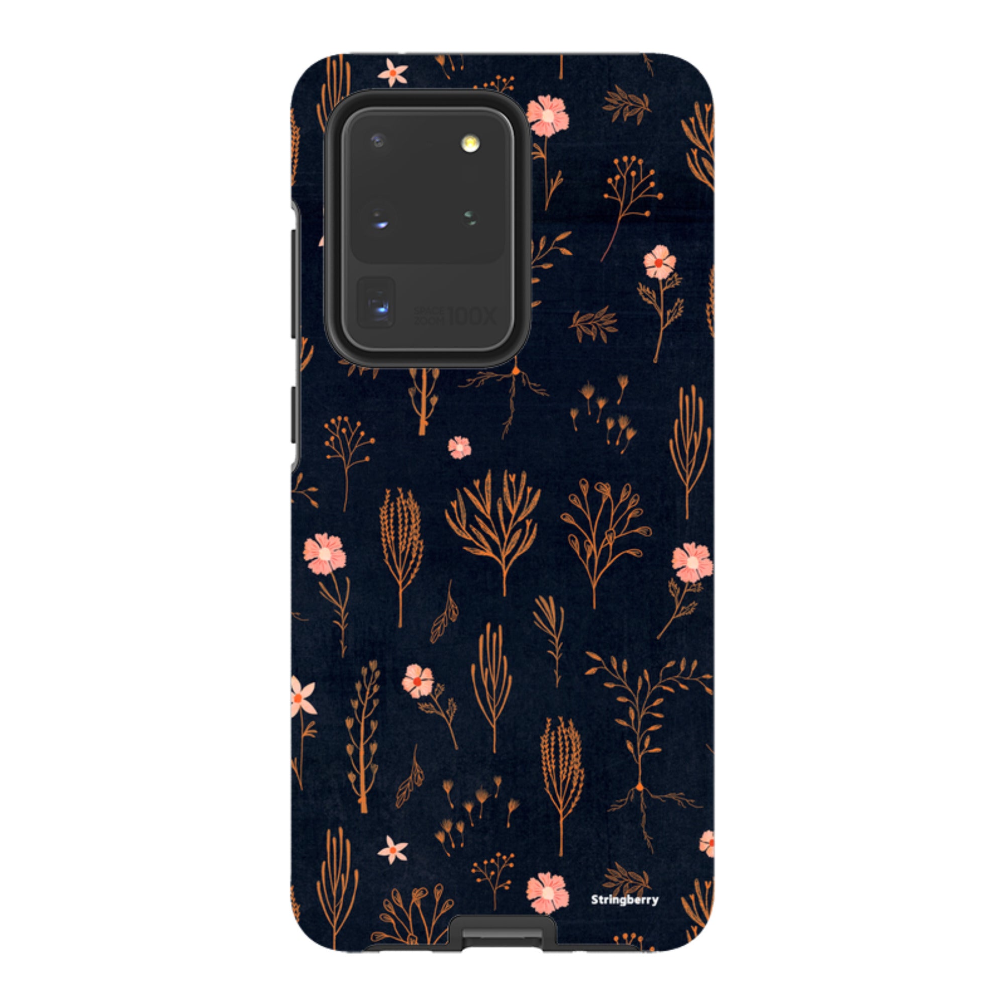 Samsung Tough Case - Floral Light Orange And Pink By Katherine Quinn