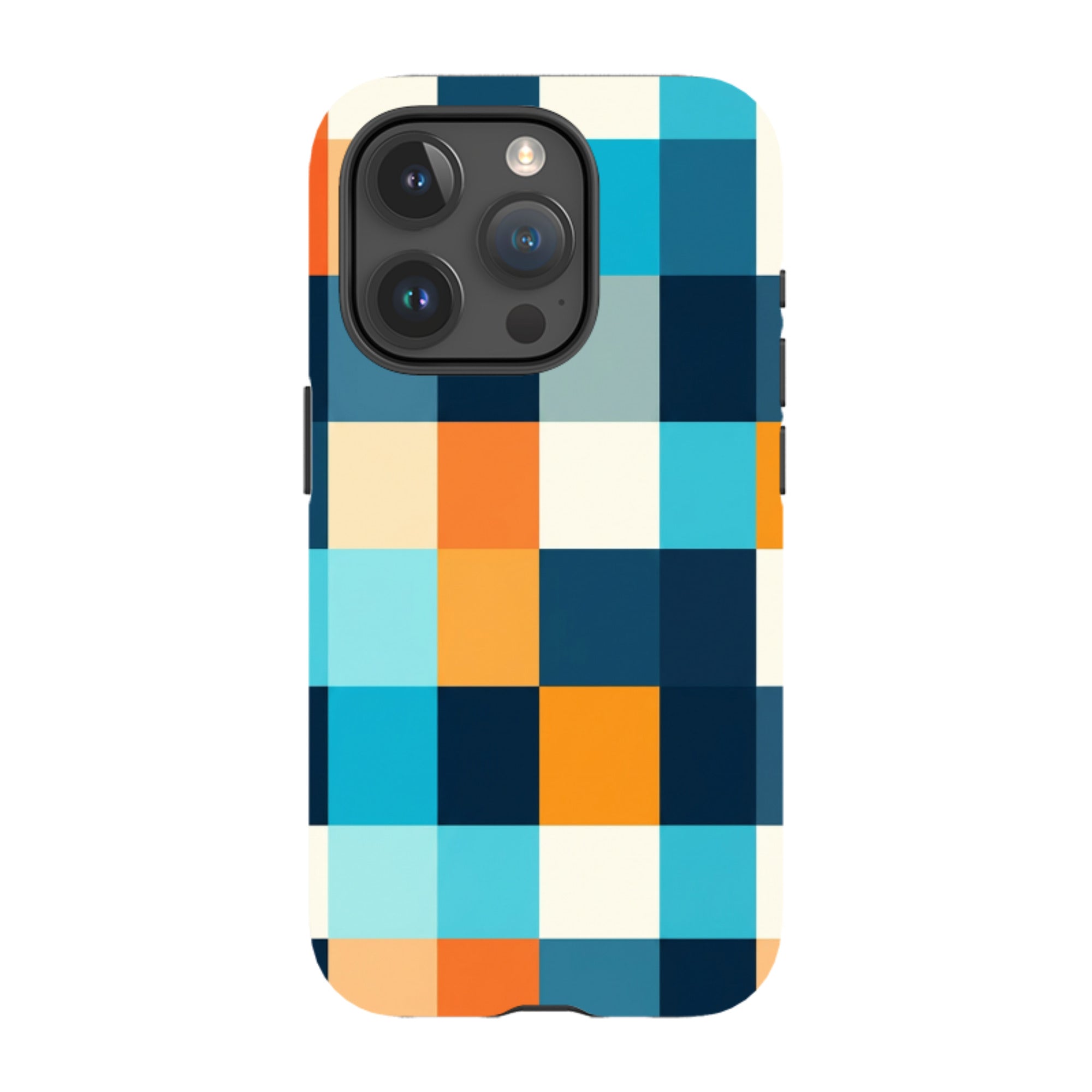 iPhone Tough Case - Navy Blue & Orange