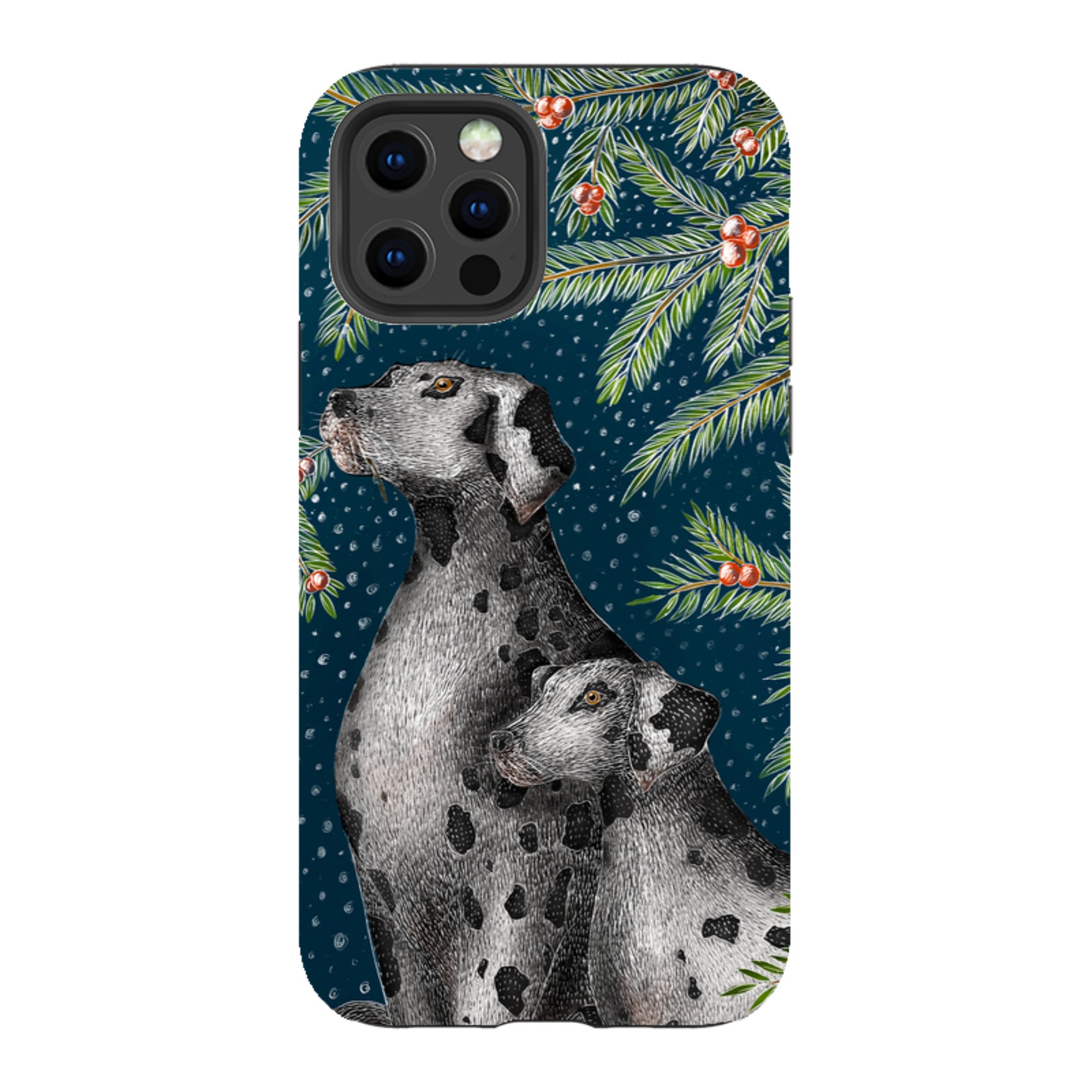 iPhone Tough Case - Christmas Dalmatians By Catherine Rowe