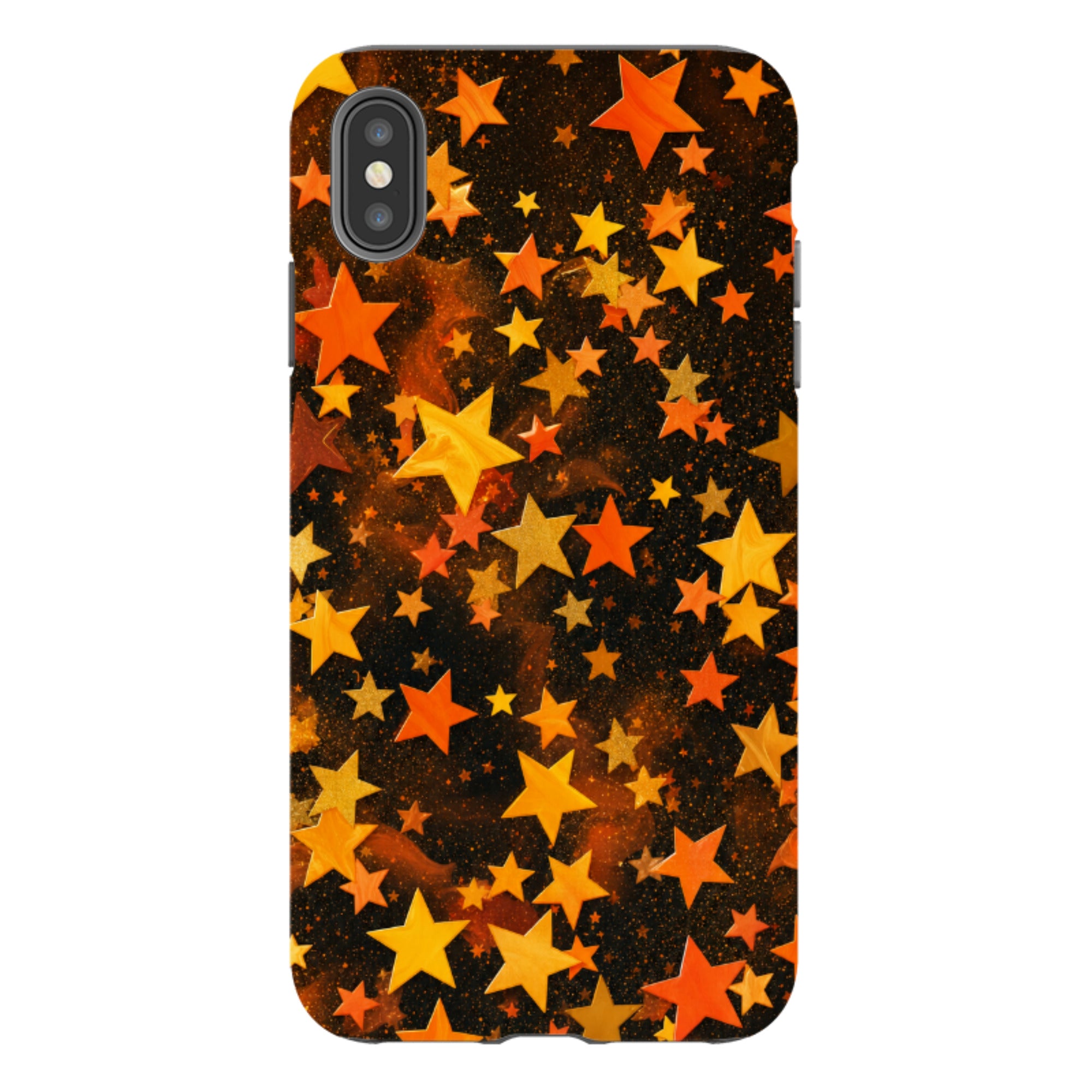 iPhone Tough Case - Orange Galaxy Star