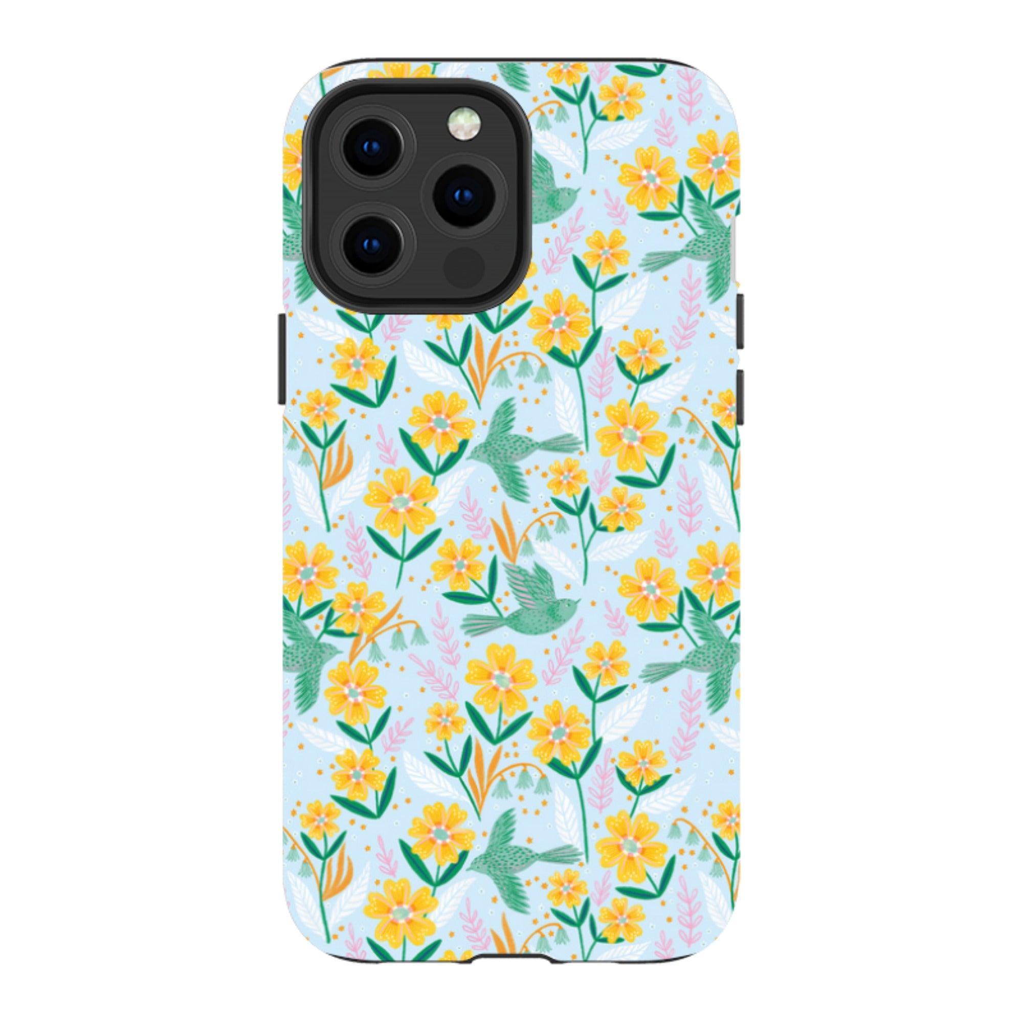 iPhone Tough Case - Sweet Birds Blue By Lee Foster Wilson