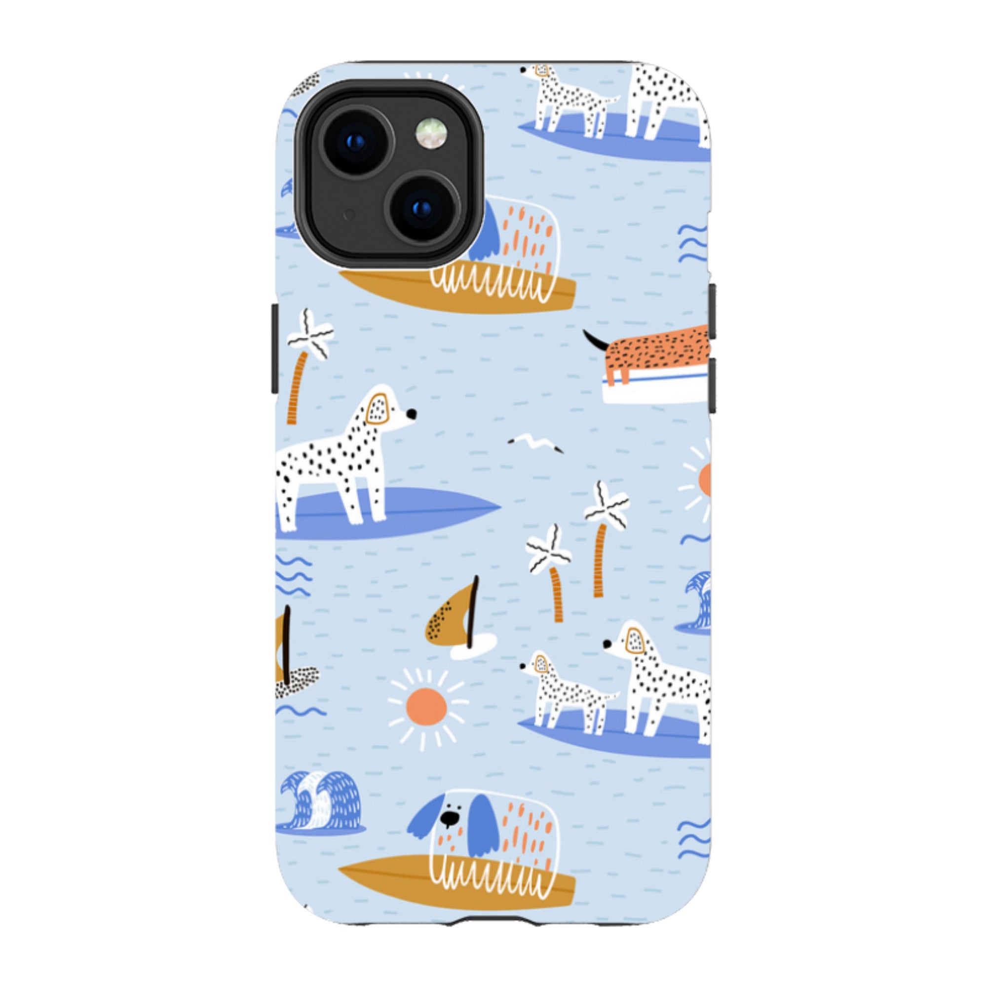 iPhone Tough Case - Surfing Dogs