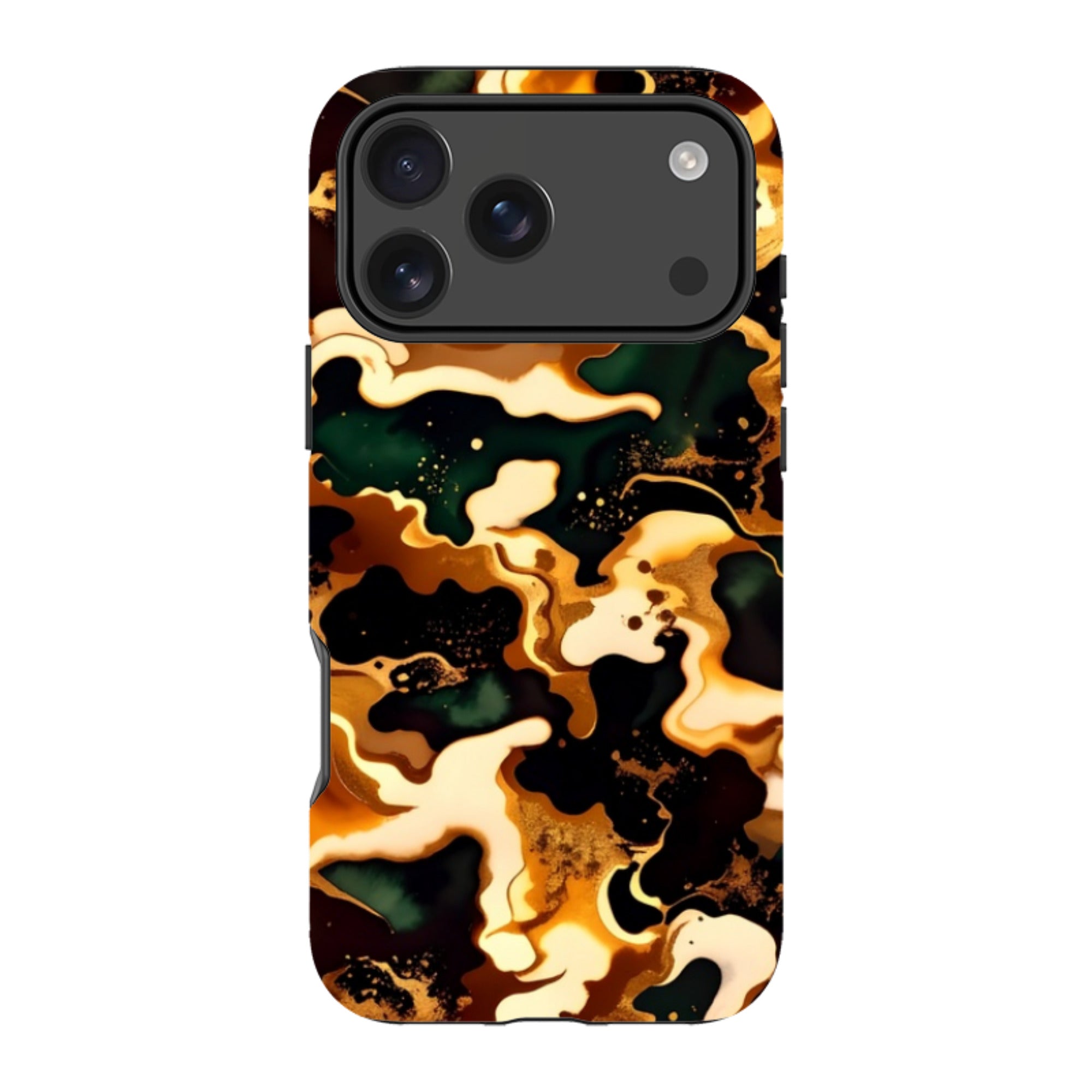 iPhone MagSafe Tough Case - Green Fire Marble