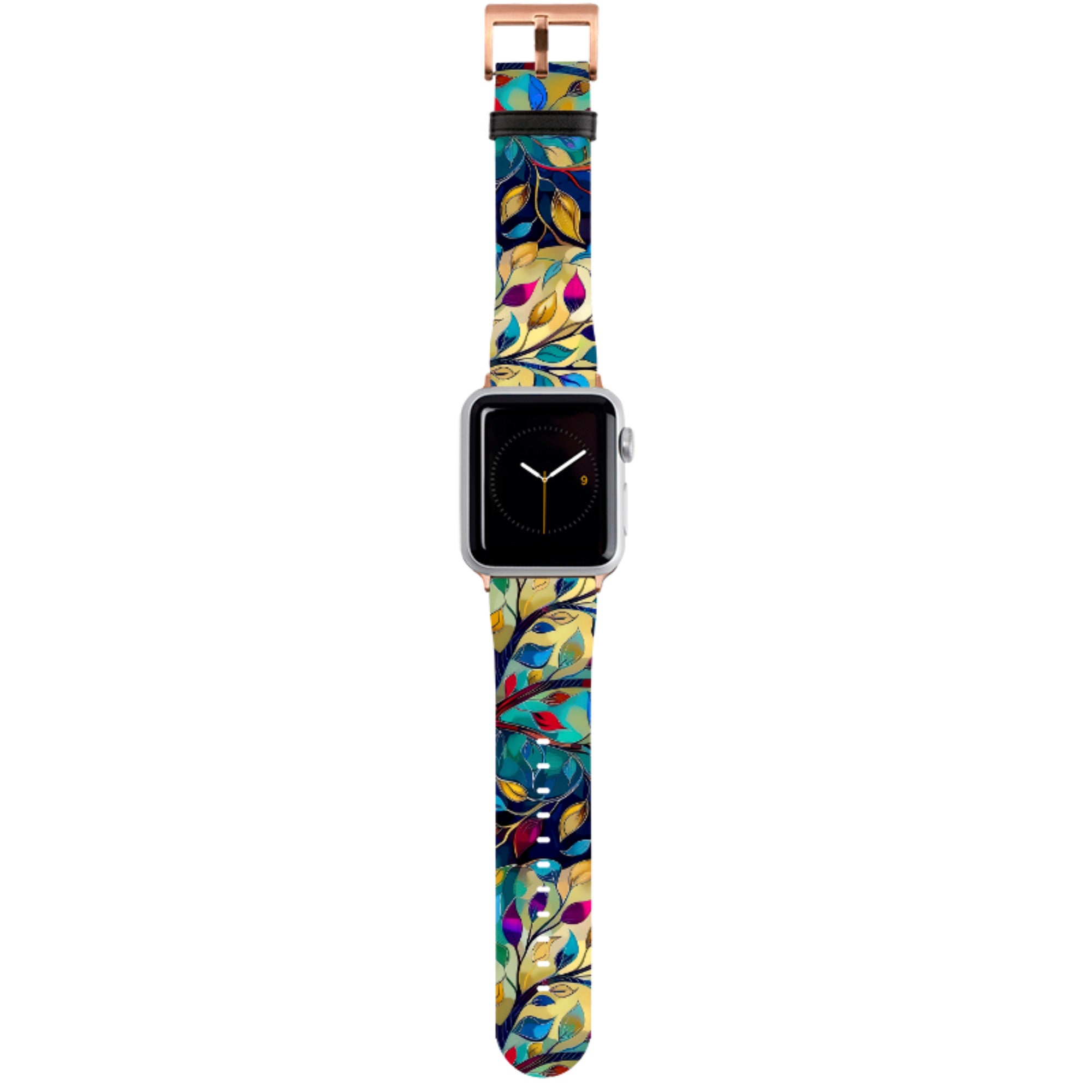 Teal Leaves Apple Watch Strap