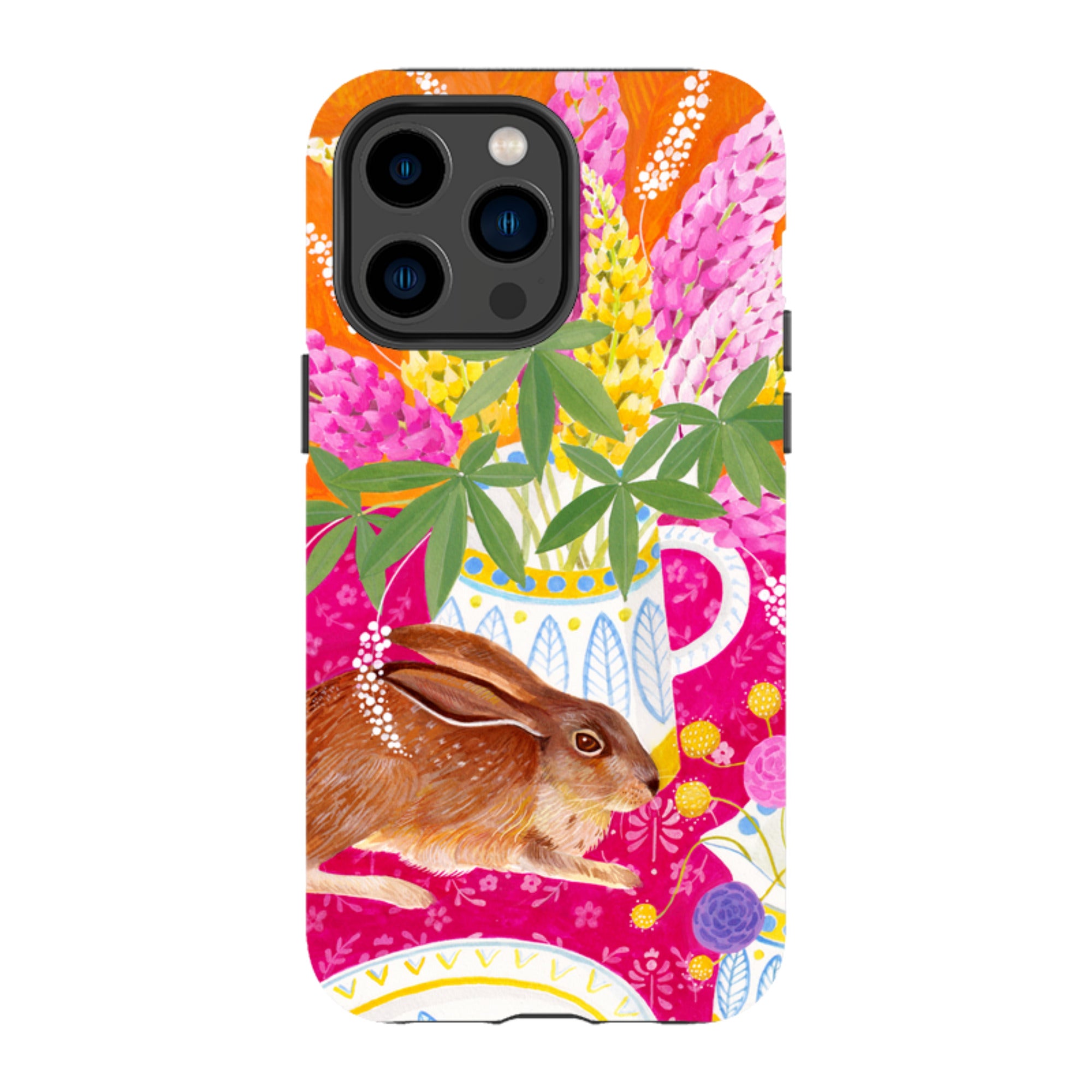 iPhone Tough Case - Rabbit Lupins By Bex Parkin