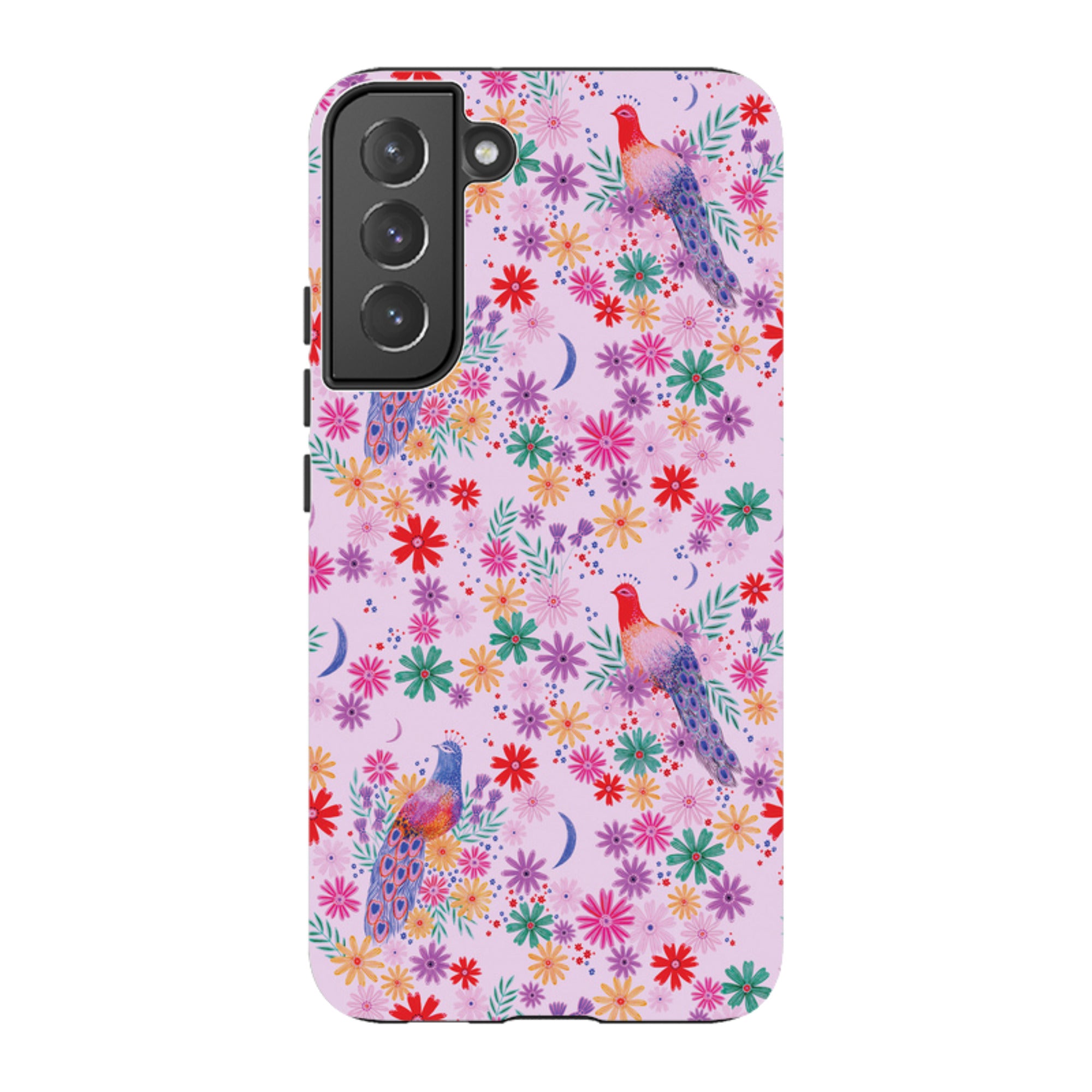 Samsung Tough Case - Peacock Pattern Lilac By Lee Foster Wilson