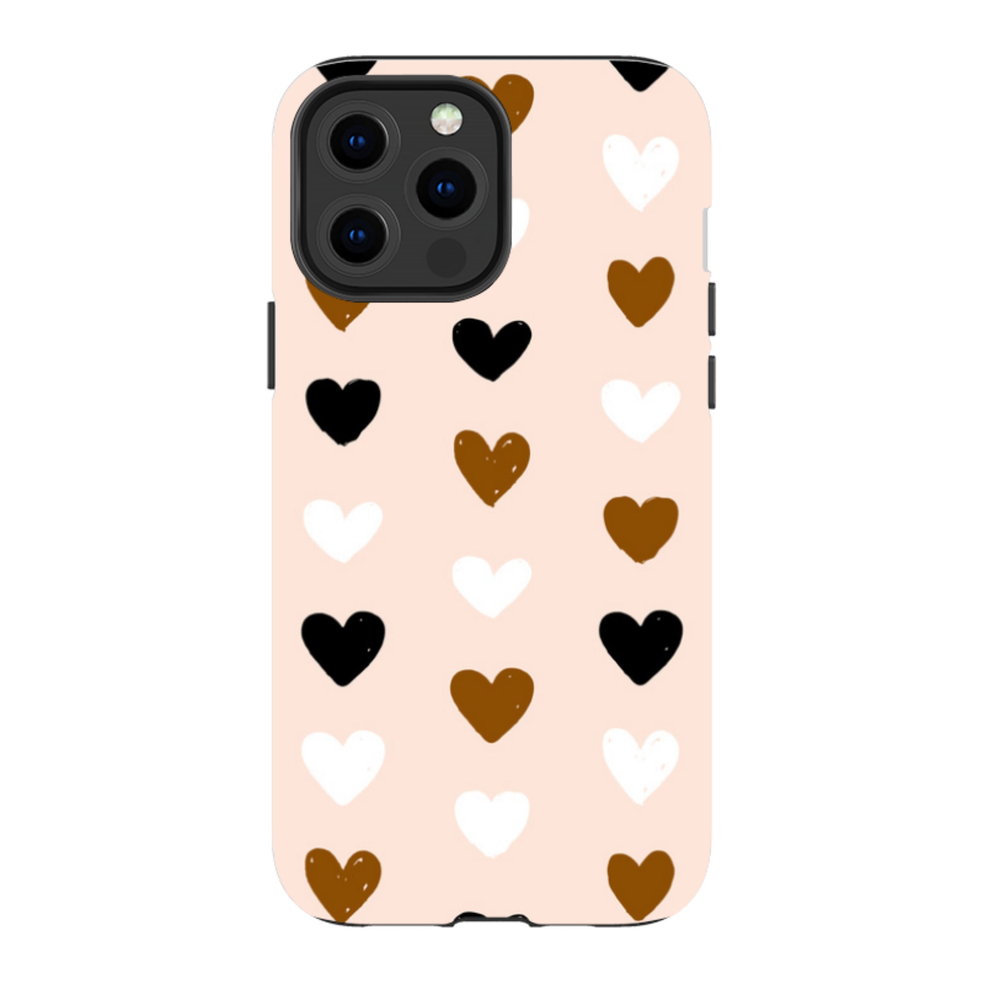 iPhone Tough Case - Hearts Pale