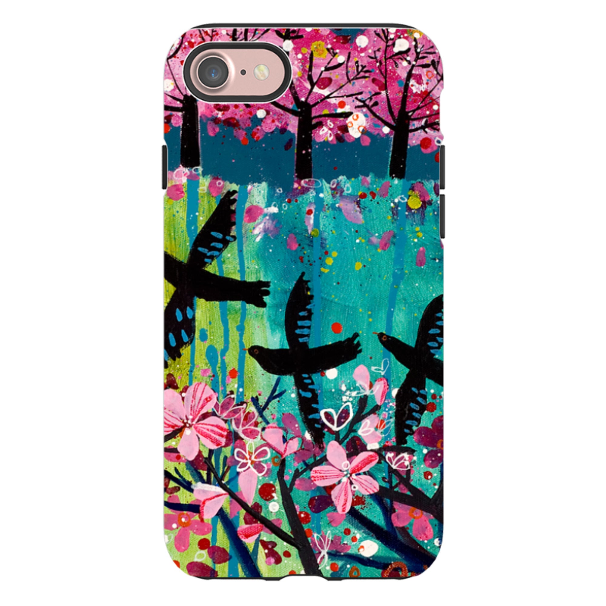 iPhone Tough Case - Blackbirds By Claire West