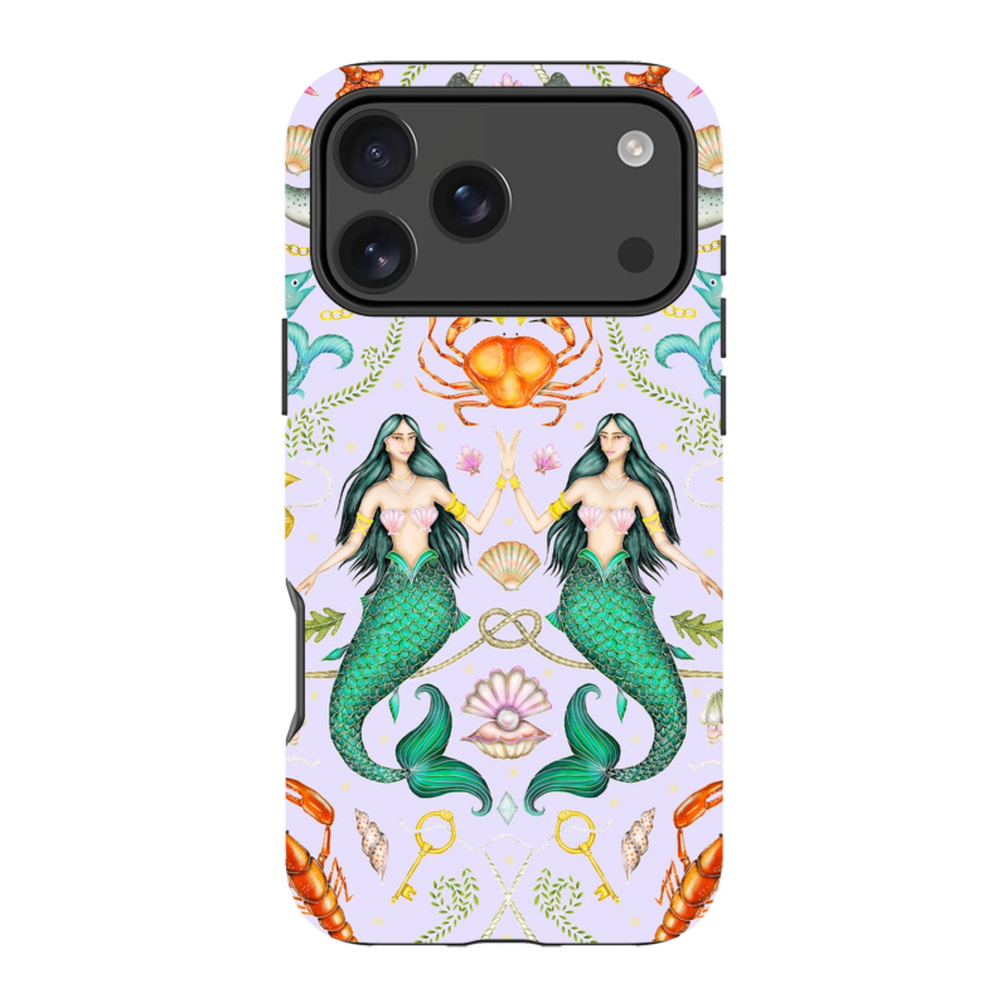 iPhone MagSafe Tough Case - Tritons Treasure Lilac By Catherine Rowe
