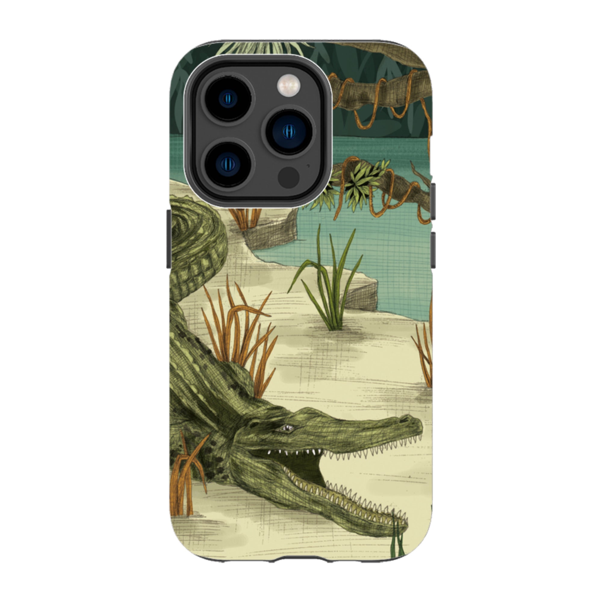 iPhone MagSafe Tough Case -  Crocodile By Jade Mosinski