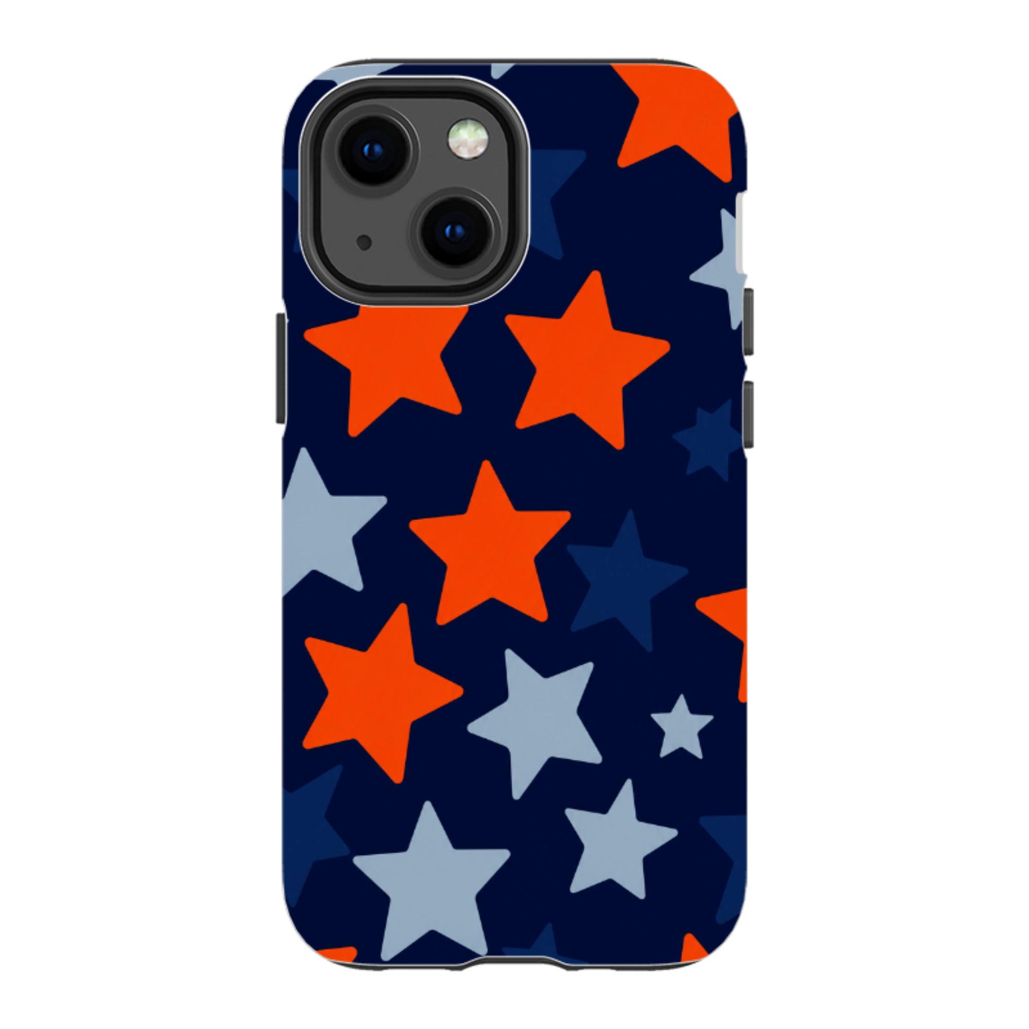 iPhone Tough Case - Navy Blue & Orange Star