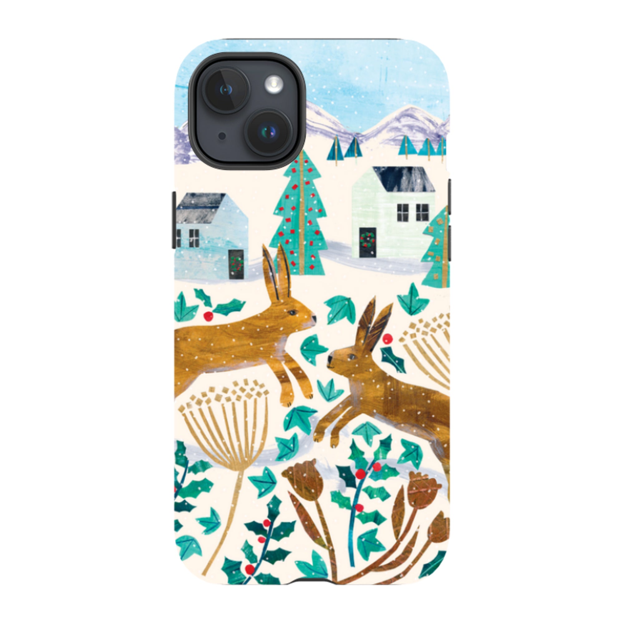 iPhone Tough Case - Xmas Hare By Tracey English