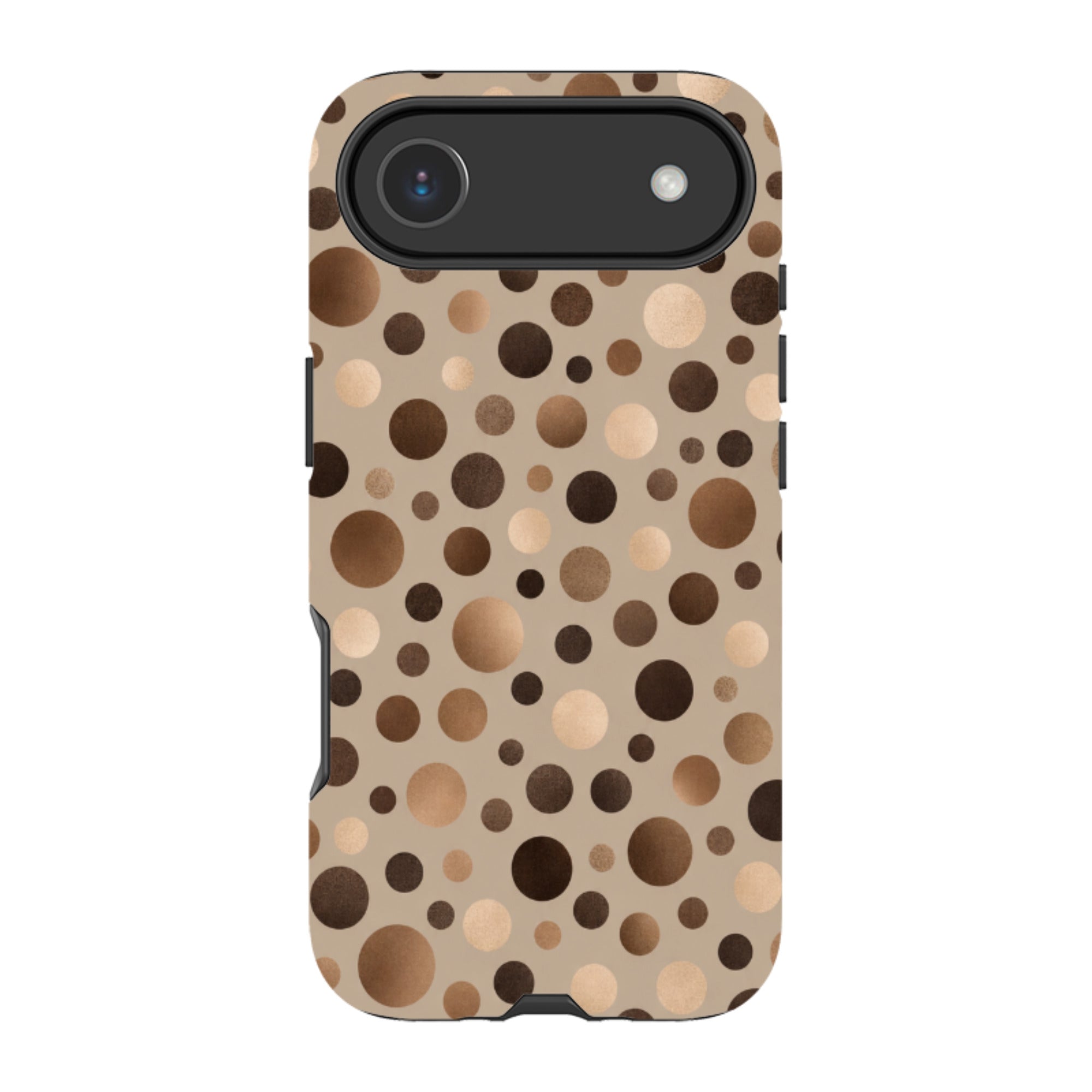 iPhone Tough Case - Rose Gold Polka Dot