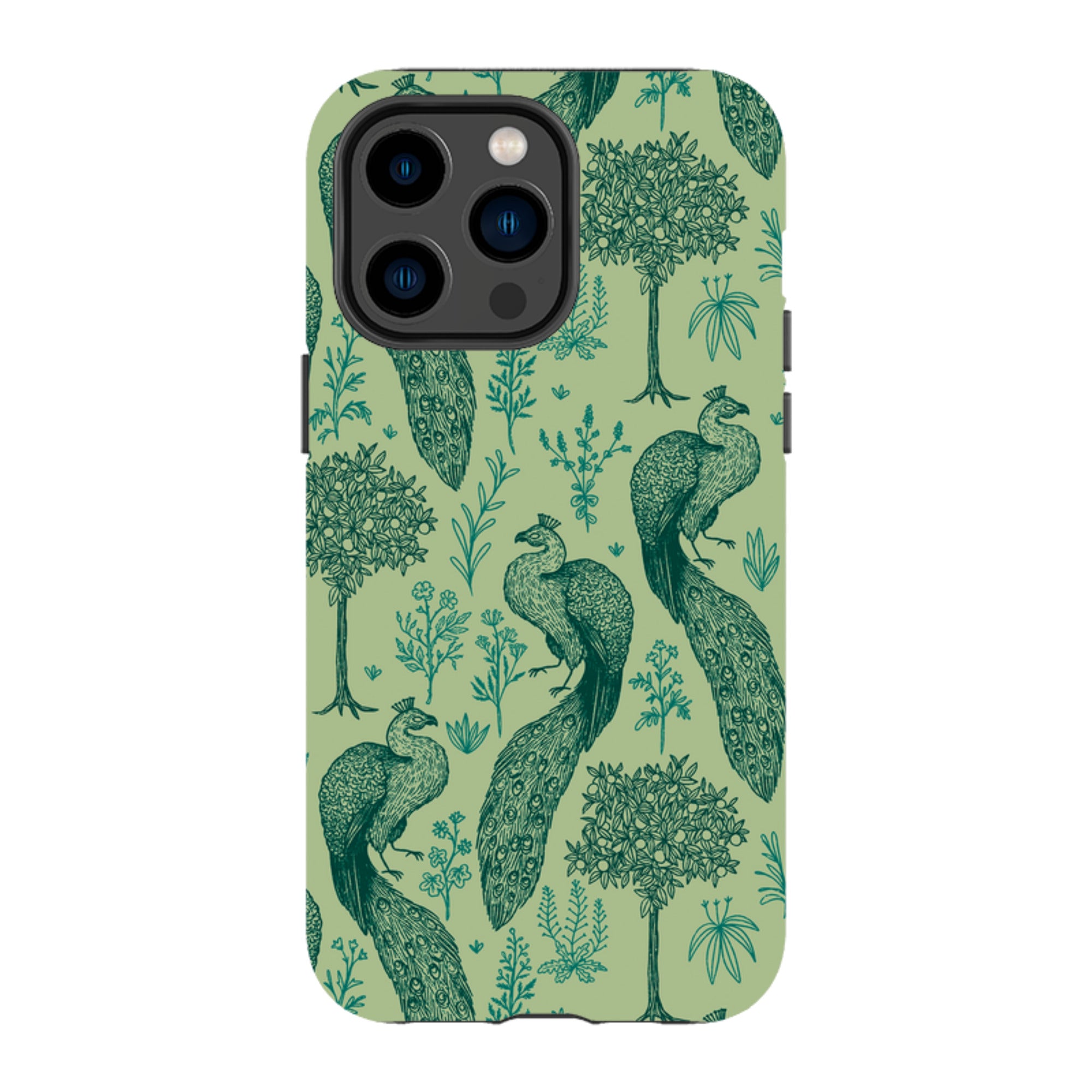 iPhone Tough Case - Peacock Pattern By Anna Stead